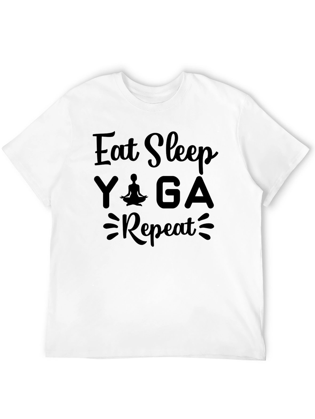 Eat Sleep Yoga Repeat Graphic T-Shirt