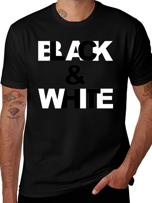 Black & White Graphic Print T-Shirt
