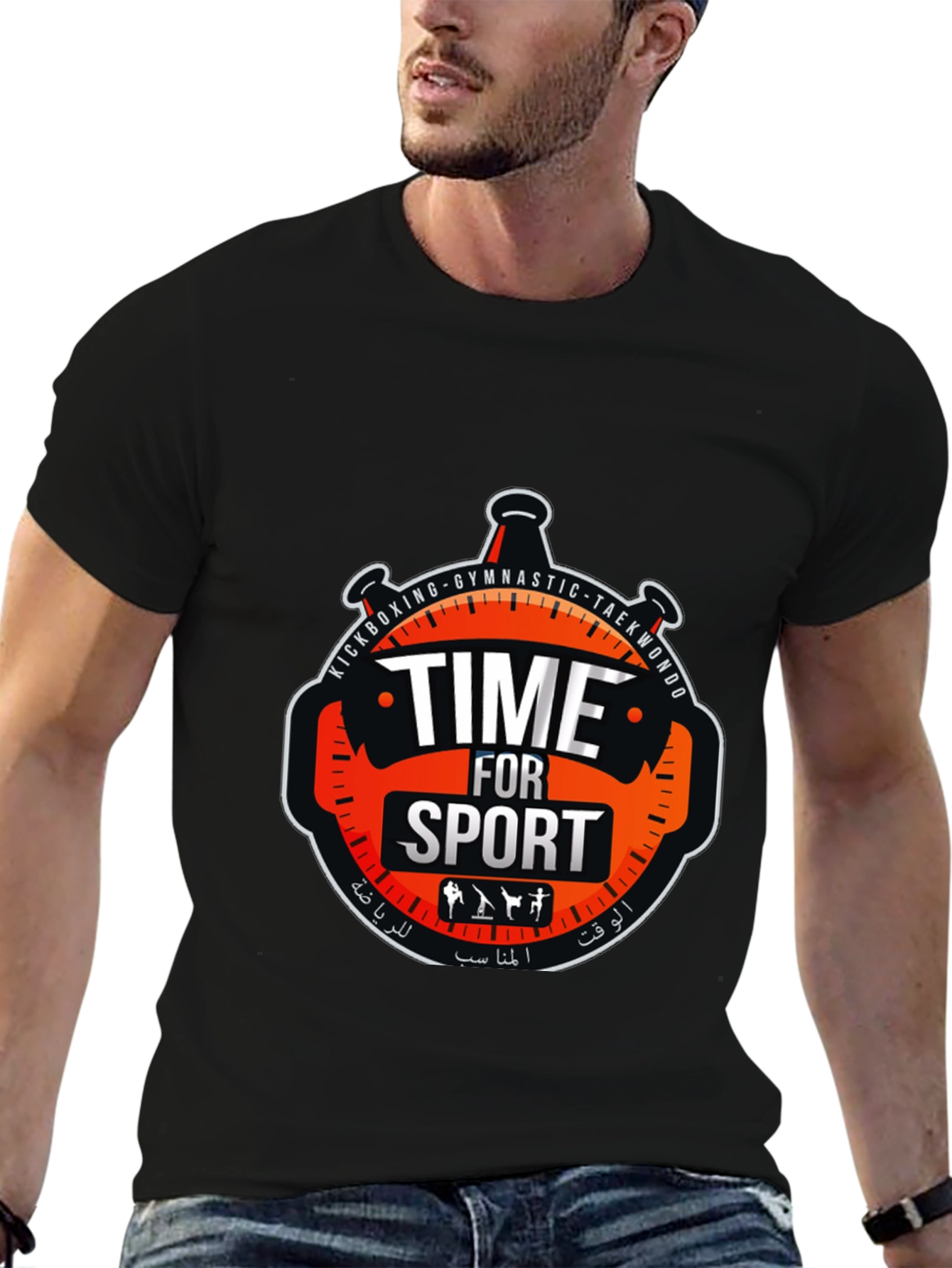 Time for Sport Black T-Shirt