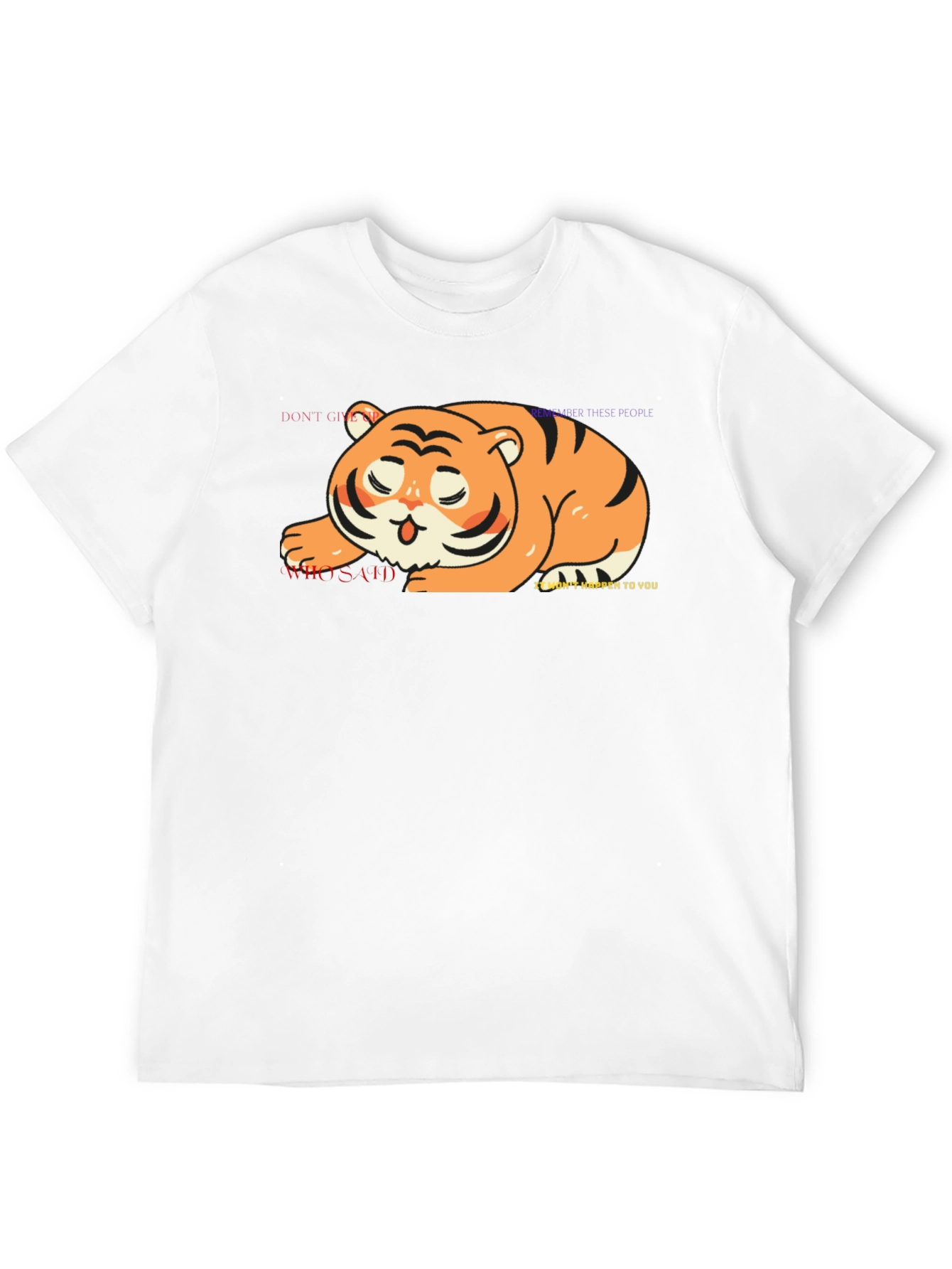Cute Tiger Graphic Tee - Unisex Black T-Shirt