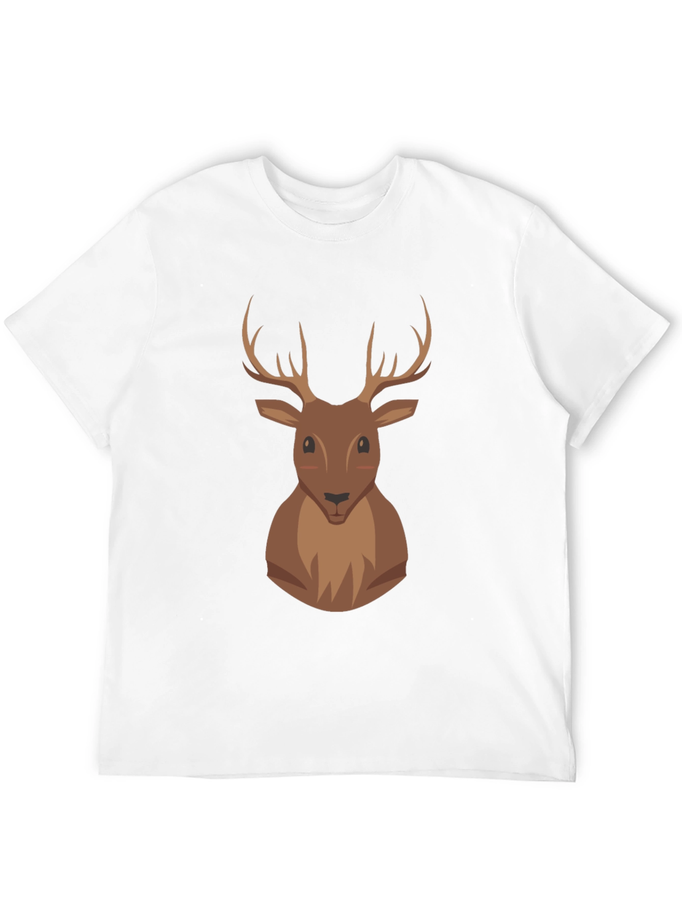 Deer Graphic Print Black T-Shirt