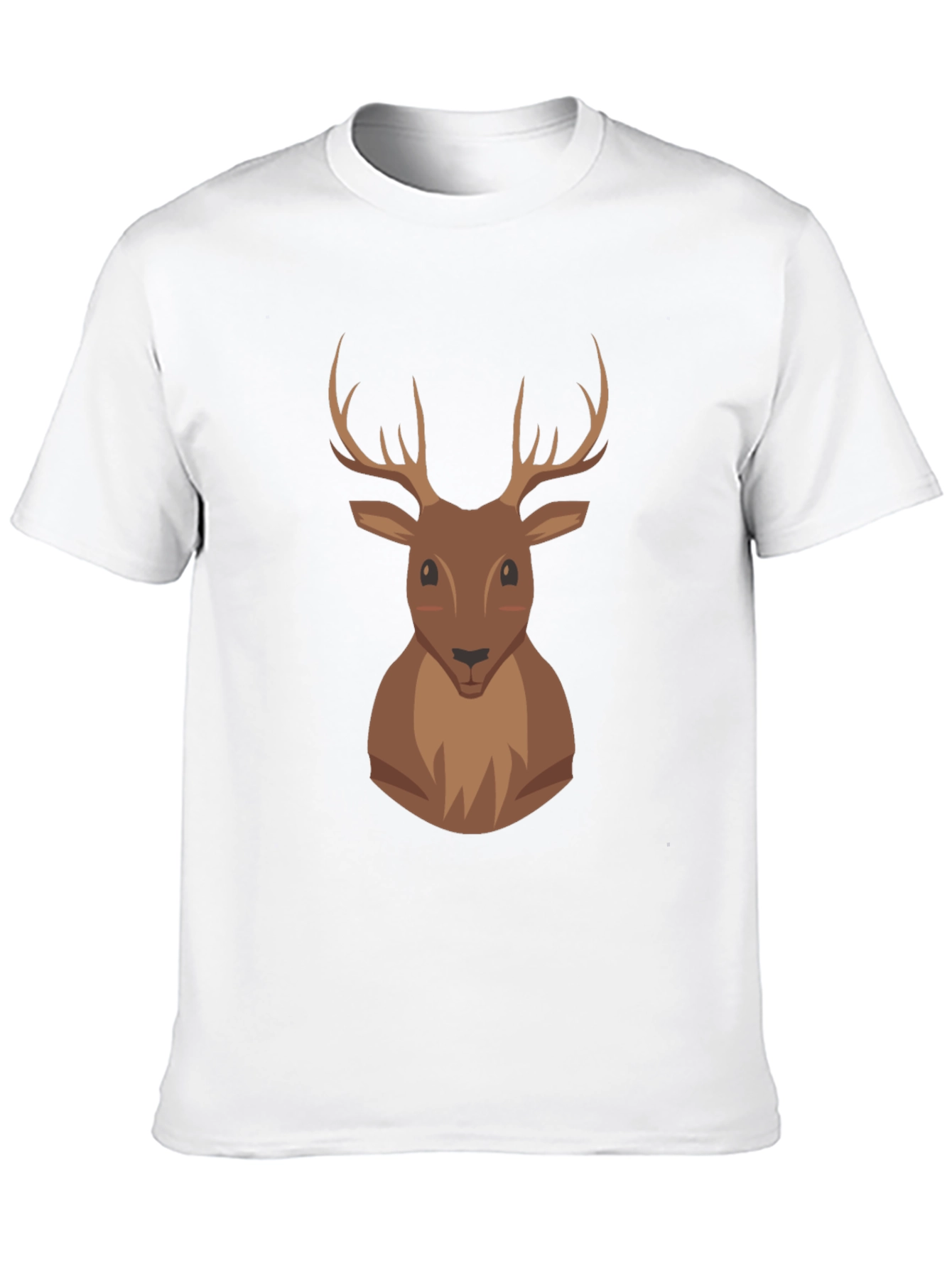 Deer Graphic Print Black T-Shirt