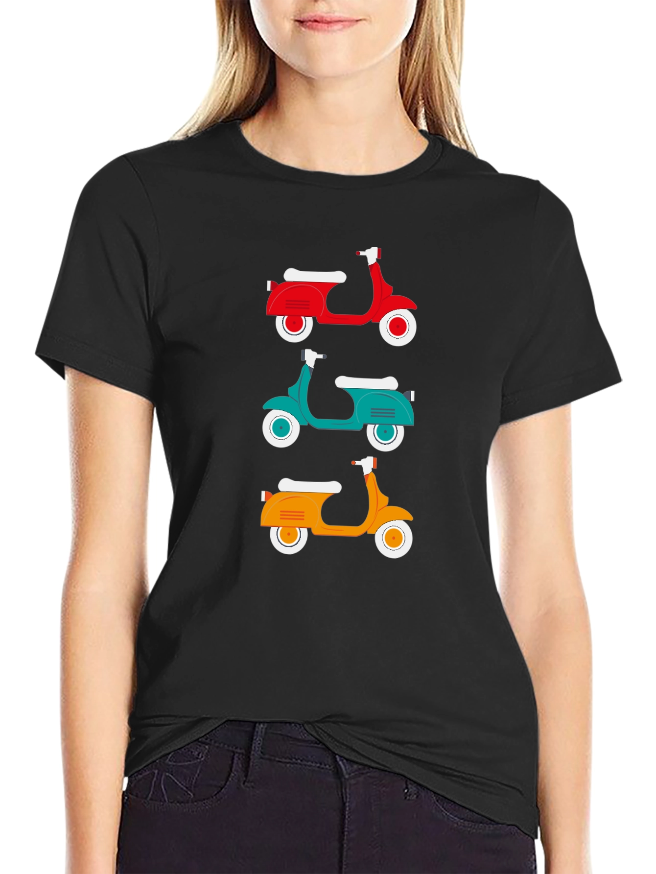 Retro Scooter T-Shirt - Classic Italian Moped Design