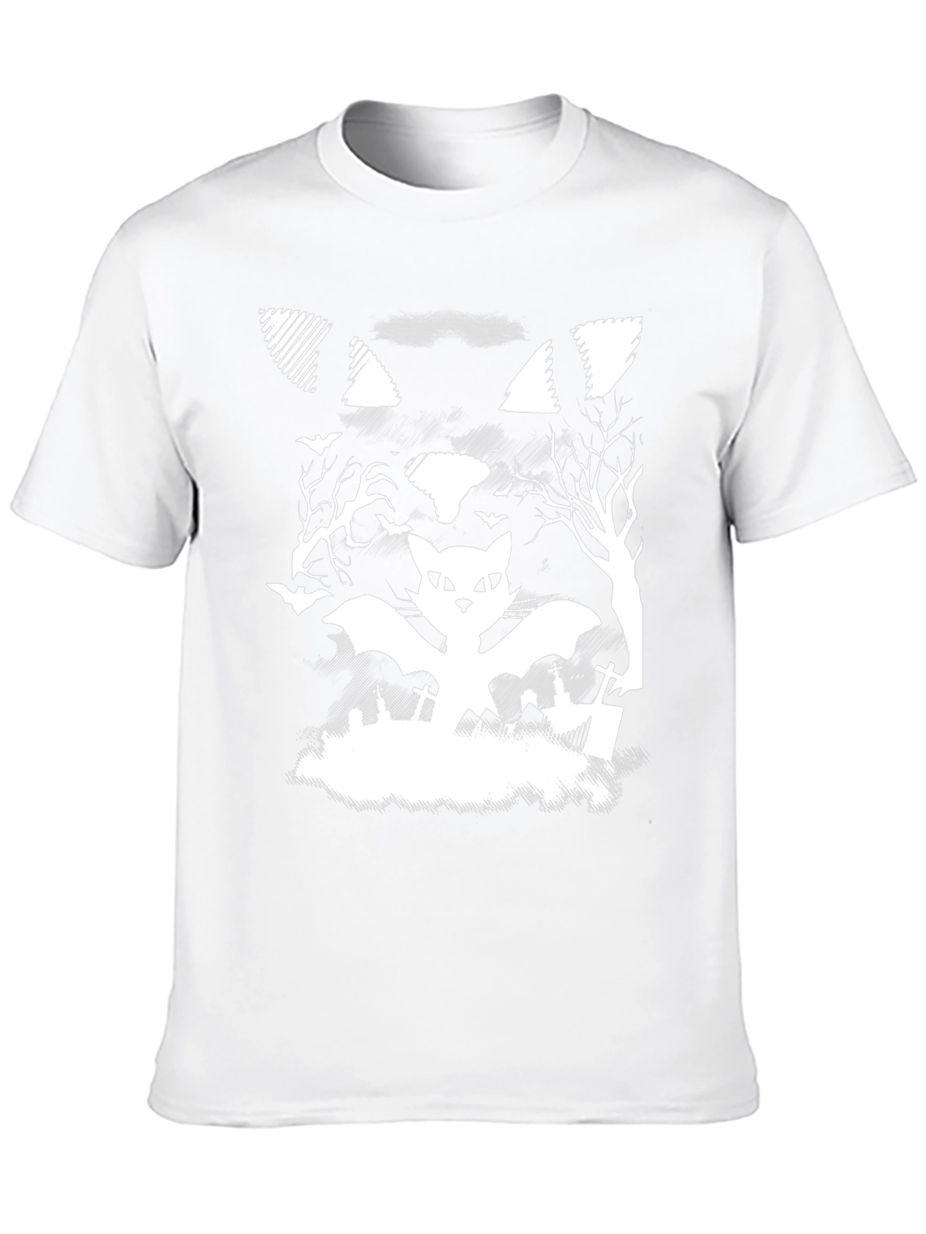 Halloween Cat Bat T-Shirt