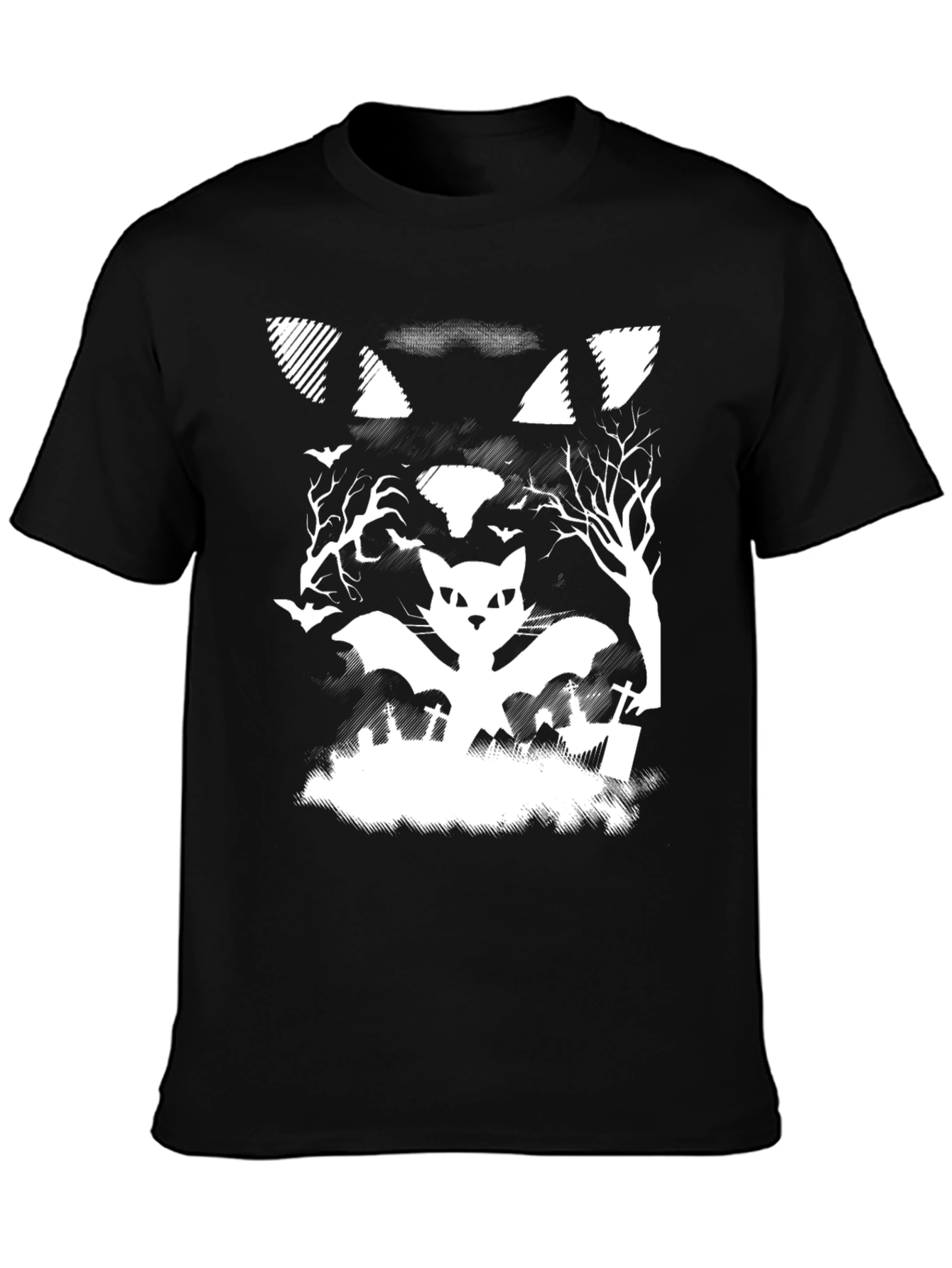 Halloween Cat Bat T-Shirt