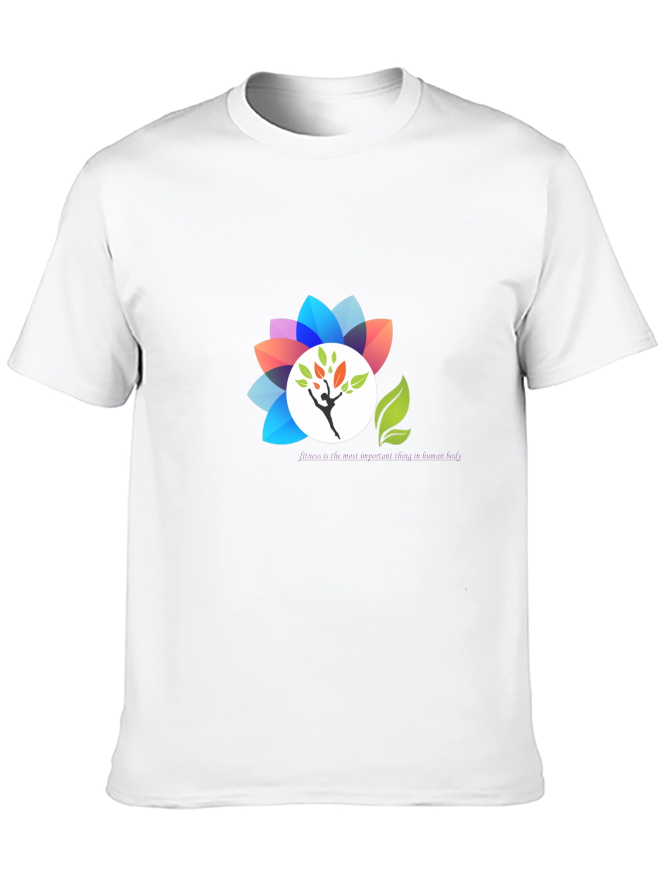 Black T-Shirt with Floral Design