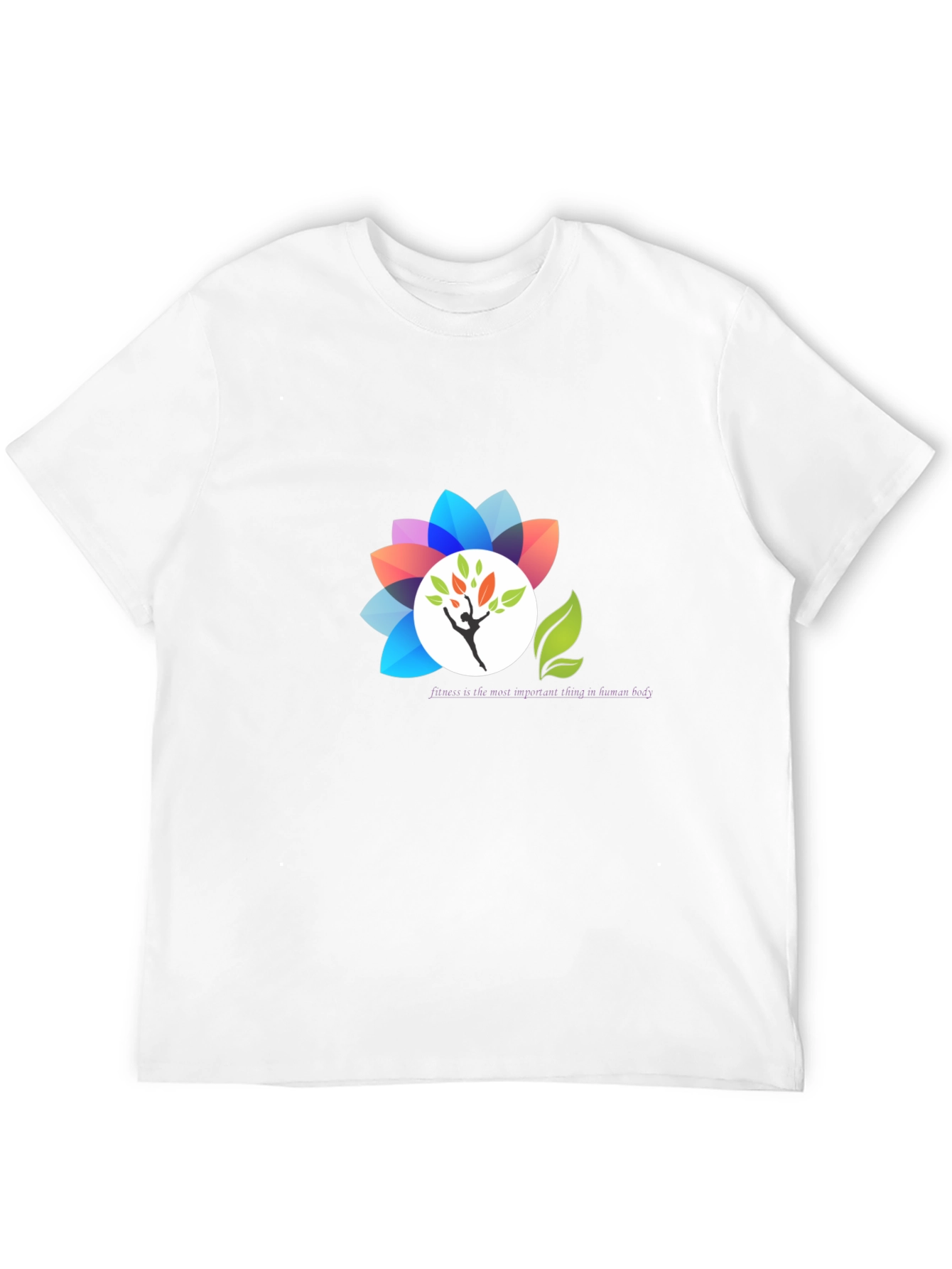 Black T-Shirt with Floral Design