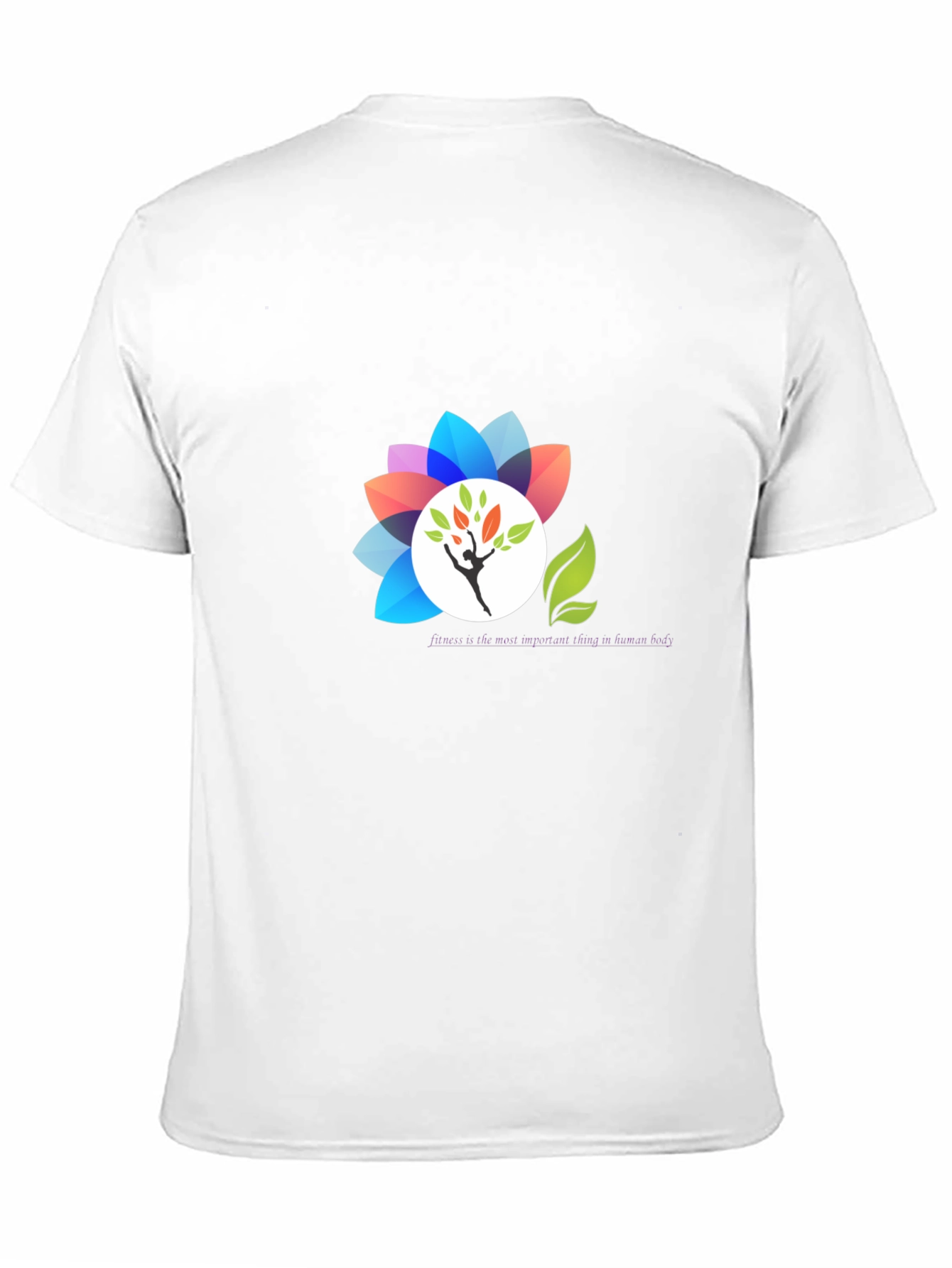 Black T-Shirt with Floral Design