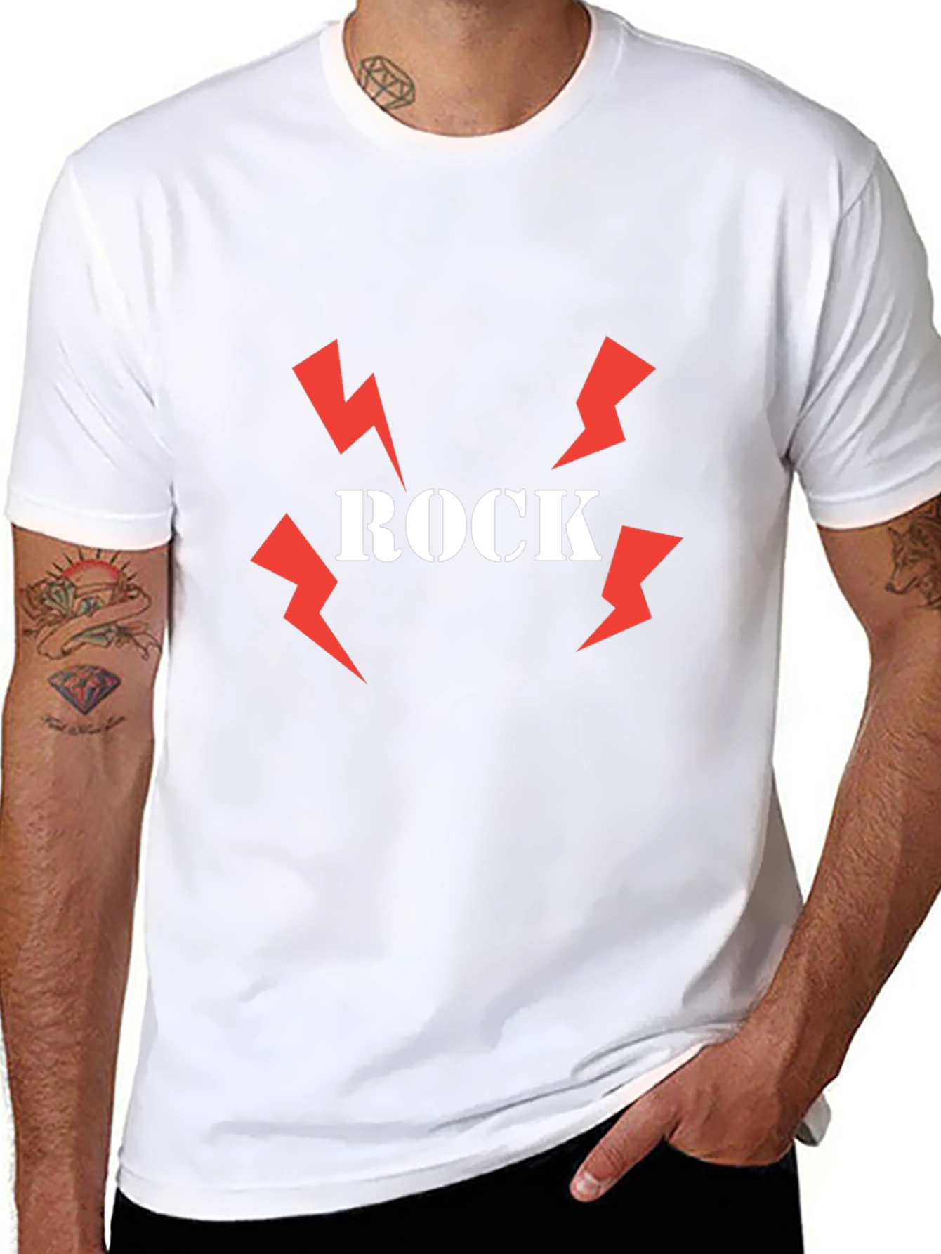 Rock Music Graphic Tee - Black Cotton T-Shirt