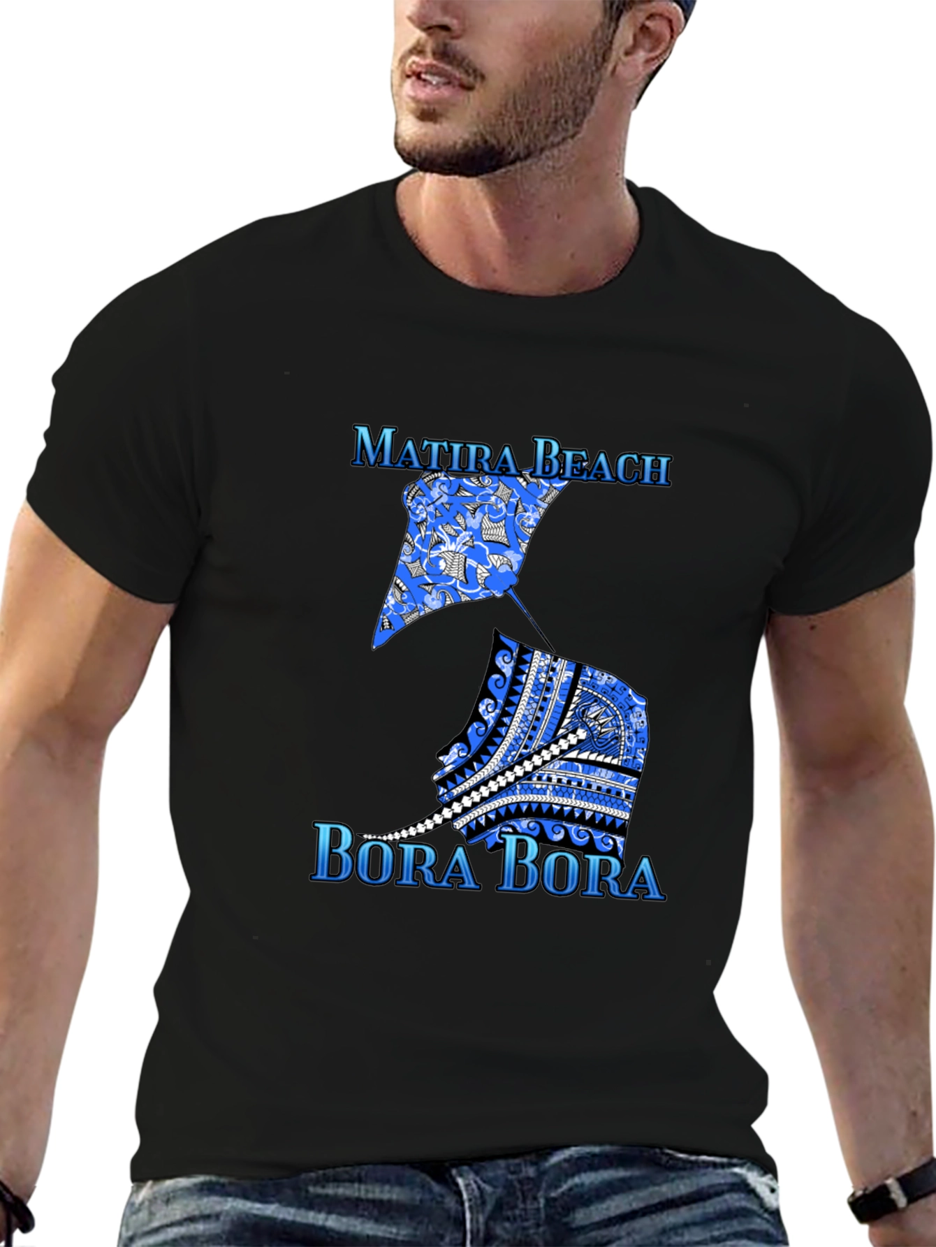 Matira Beach Bora Bora Graphic Tee