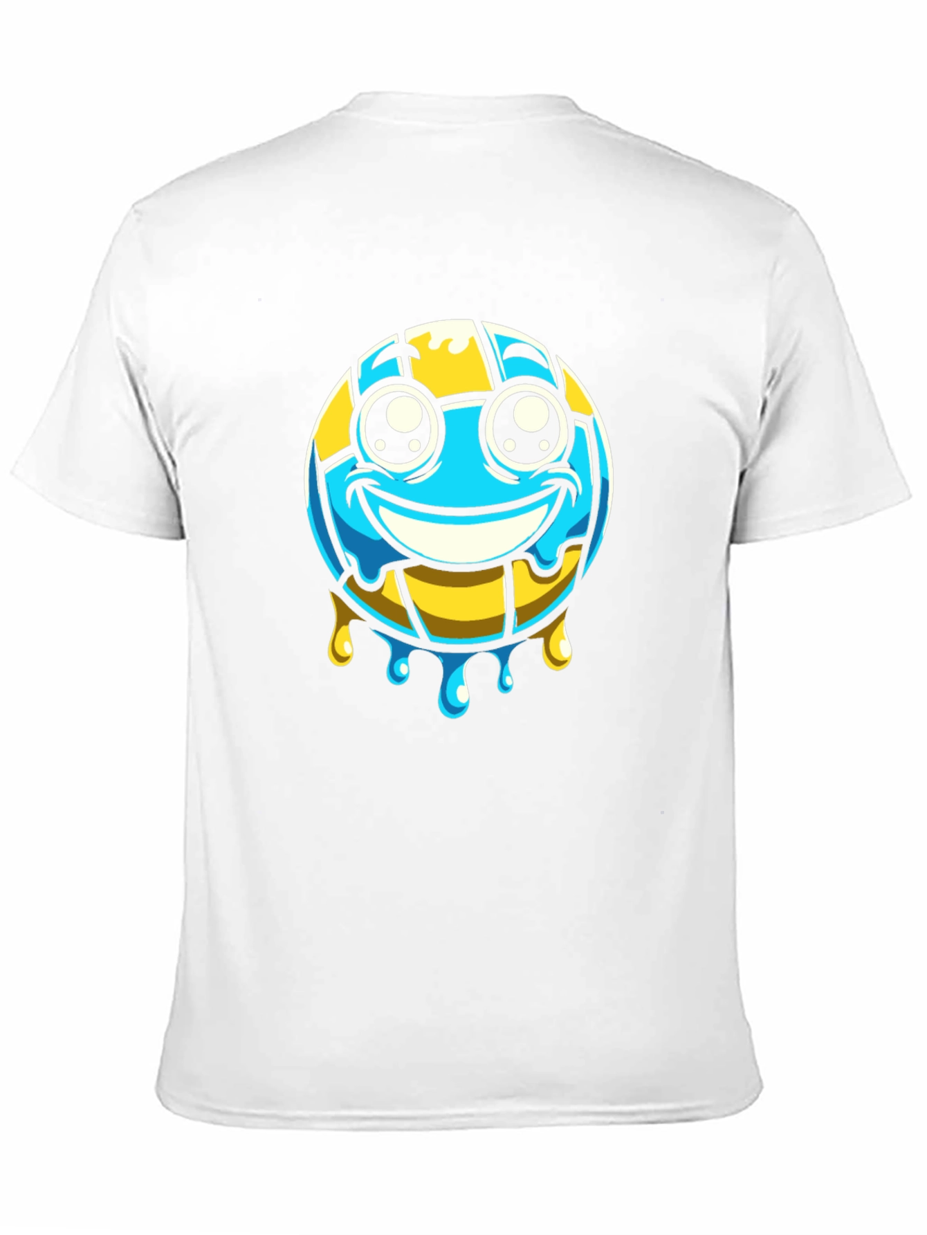 Volleyball Smiley Face Graphic T-Shirt - Black