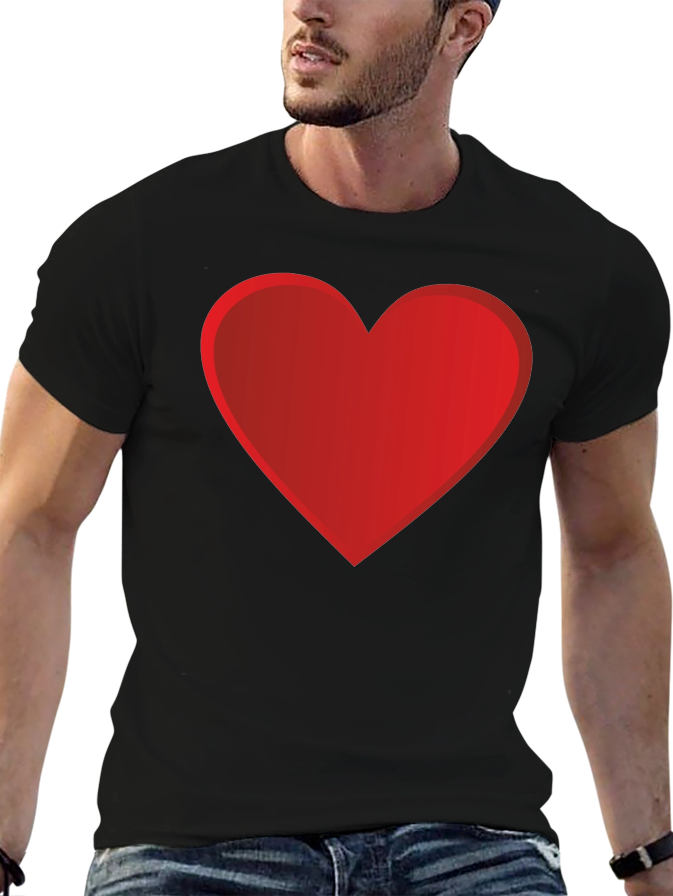 Heart Graphic Black Tee