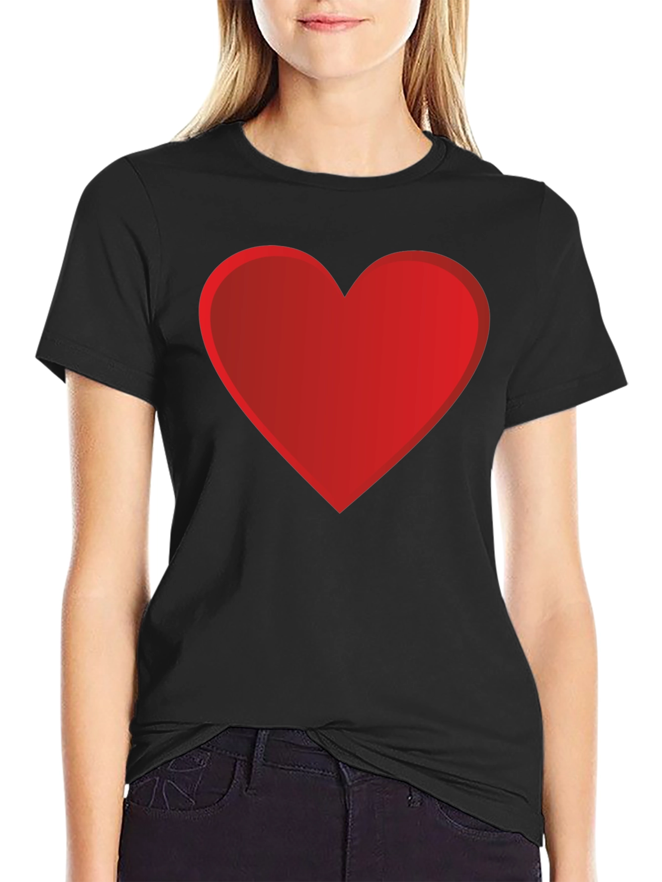 Heart Graphic Black Tee