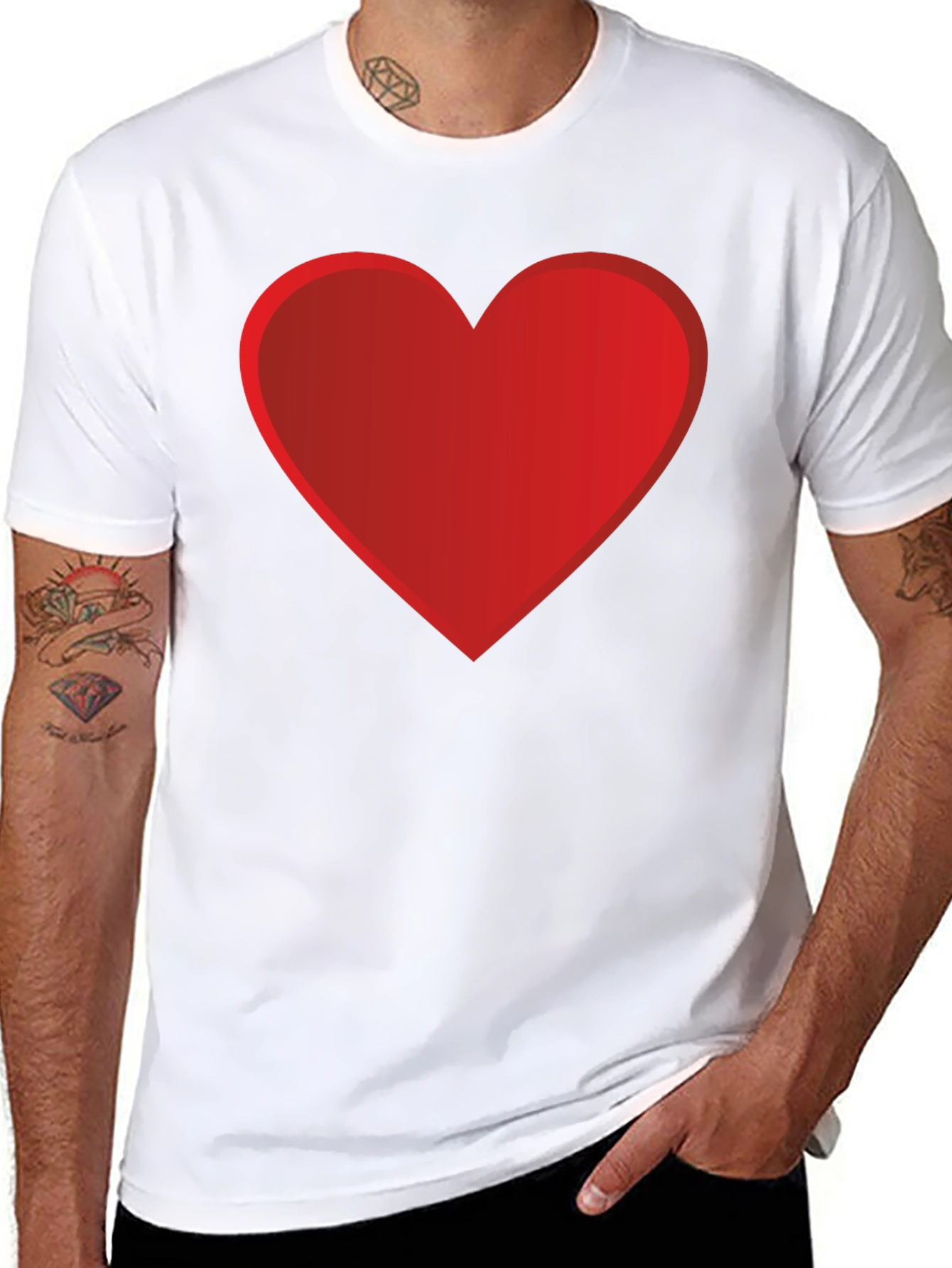 Heart Graphic Black Tee