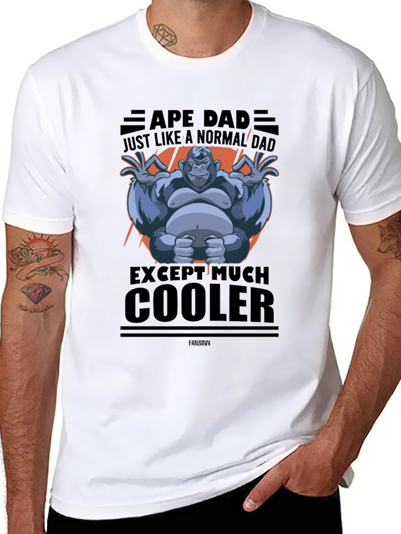 Ape Dad Graphic T-Shirt - Cool Fathers Day Gift