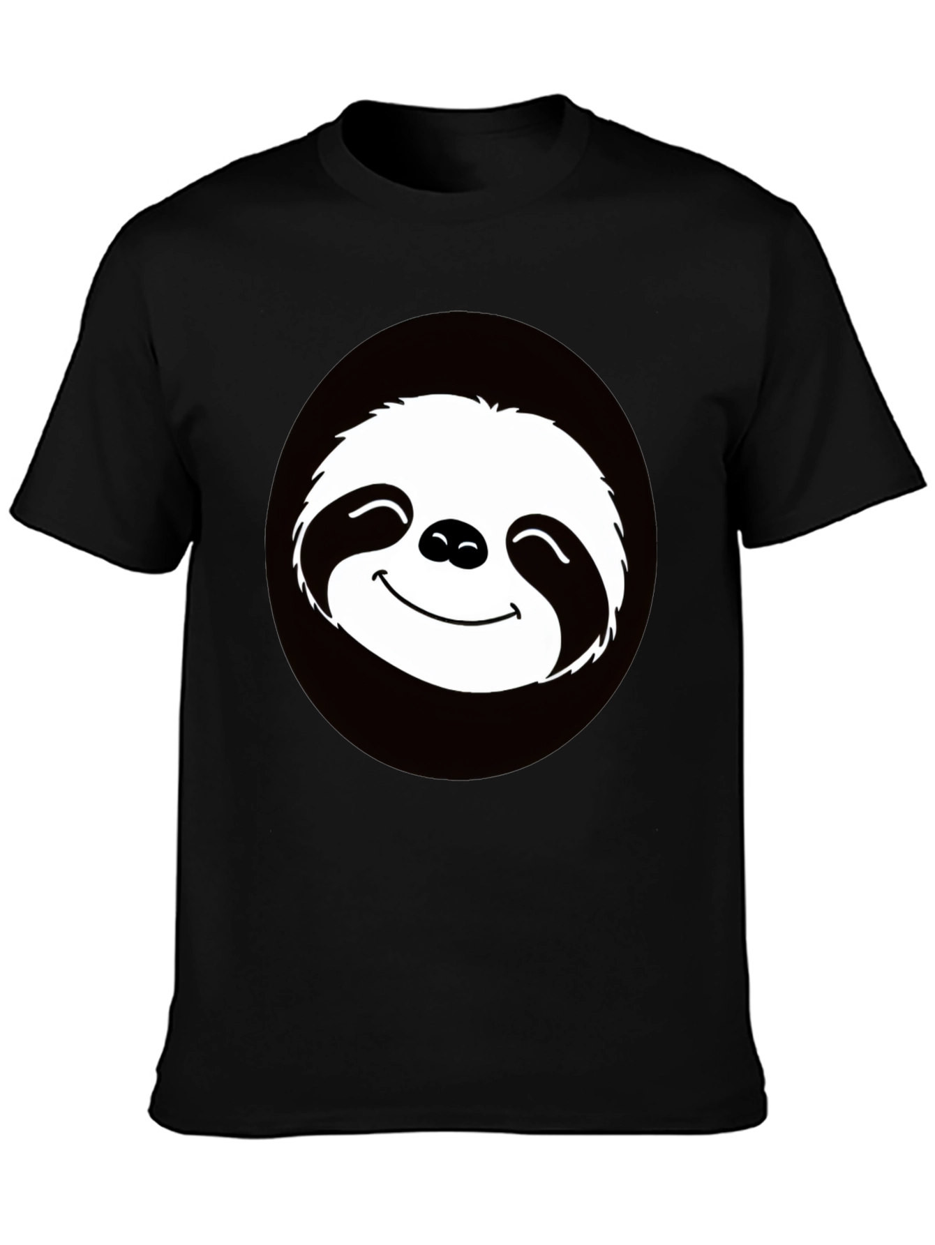 Funny Sloth Graphic Tee - Casual Black T-Shirt