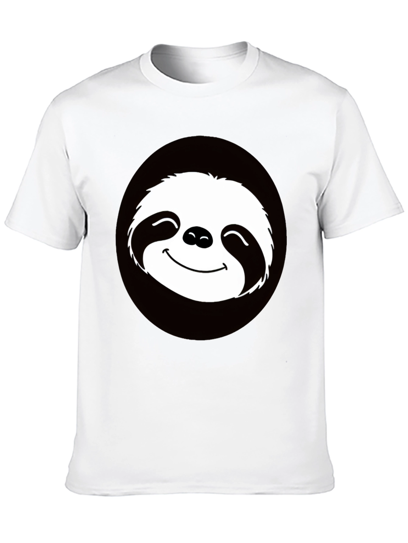 Funny Sloth Graphic Tee - Casual Black T-Shirt