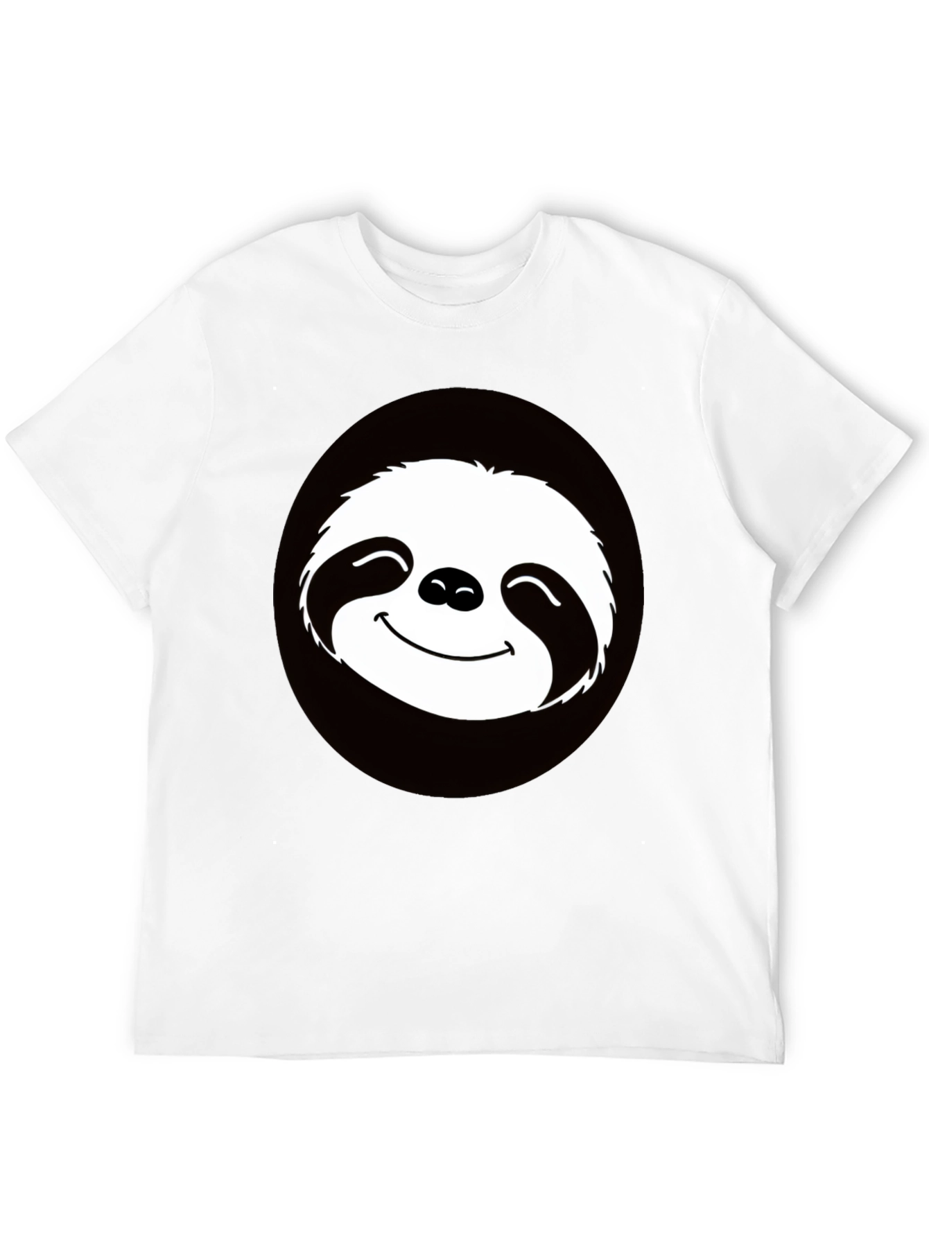 Funny Sloth Graphic Tee - Casual Black T-Shirt