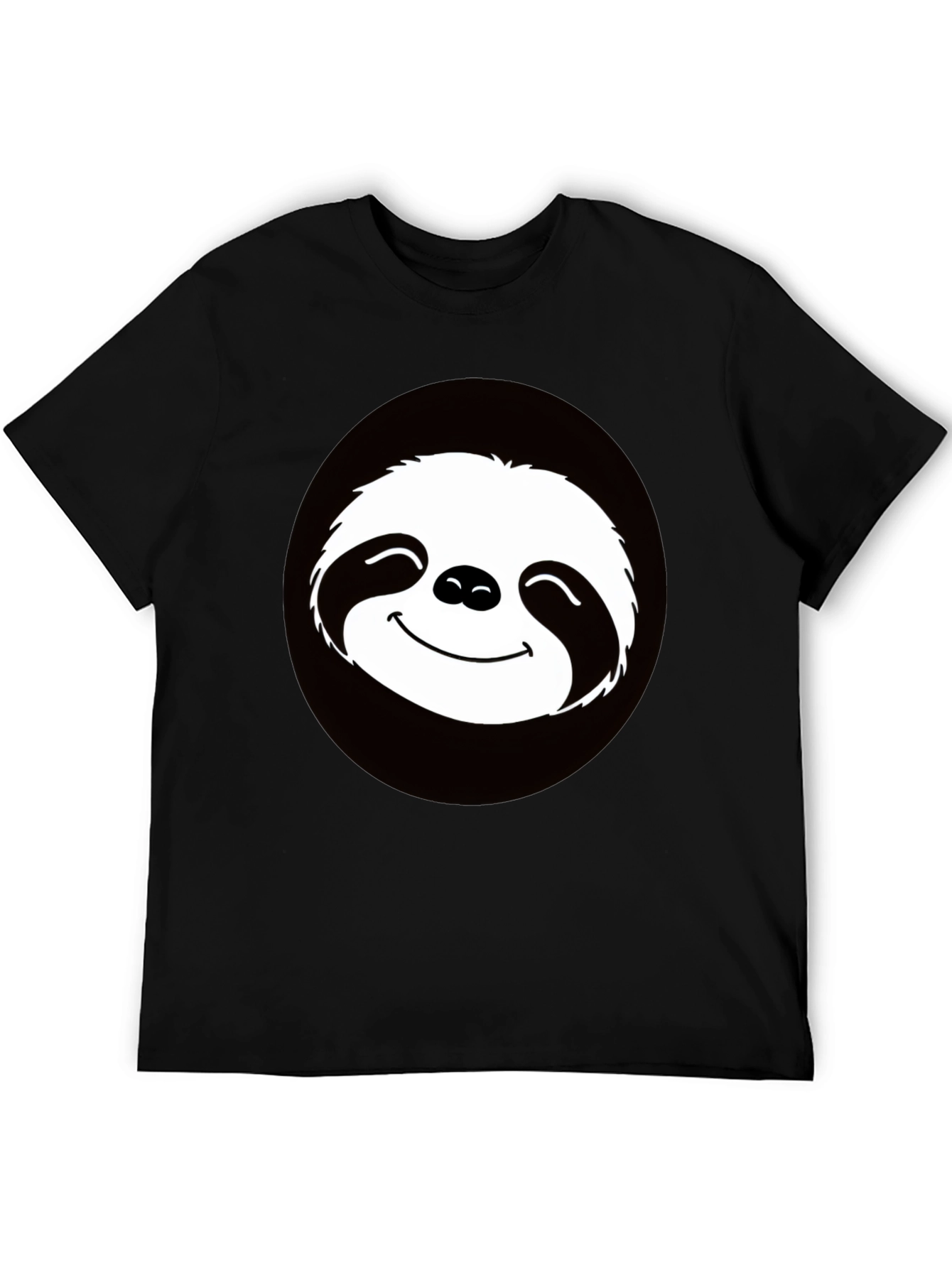 Funny Sloth Graphic Tee - Casual Black T-Shirt