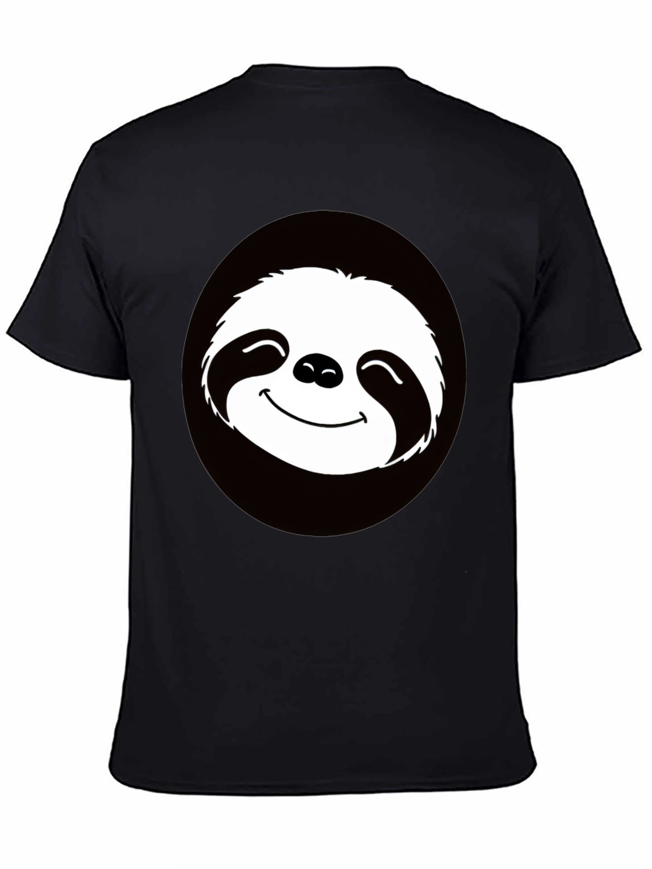 Funny Sloth Graphic Tee - Casual Black T-Shirt
