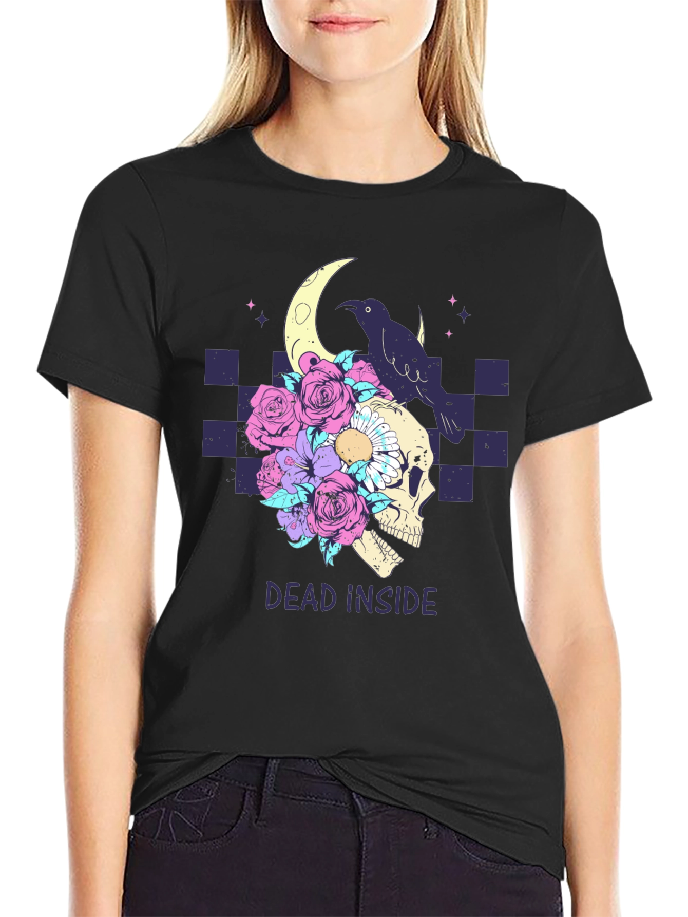 Dead Inside Raven Skull T-Shirt