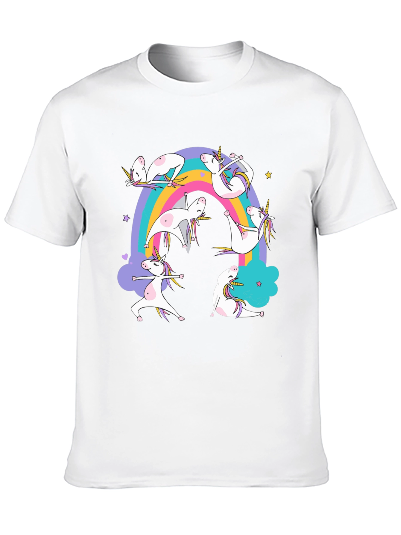 Unicorn Yoga Rainbow T-Shirt