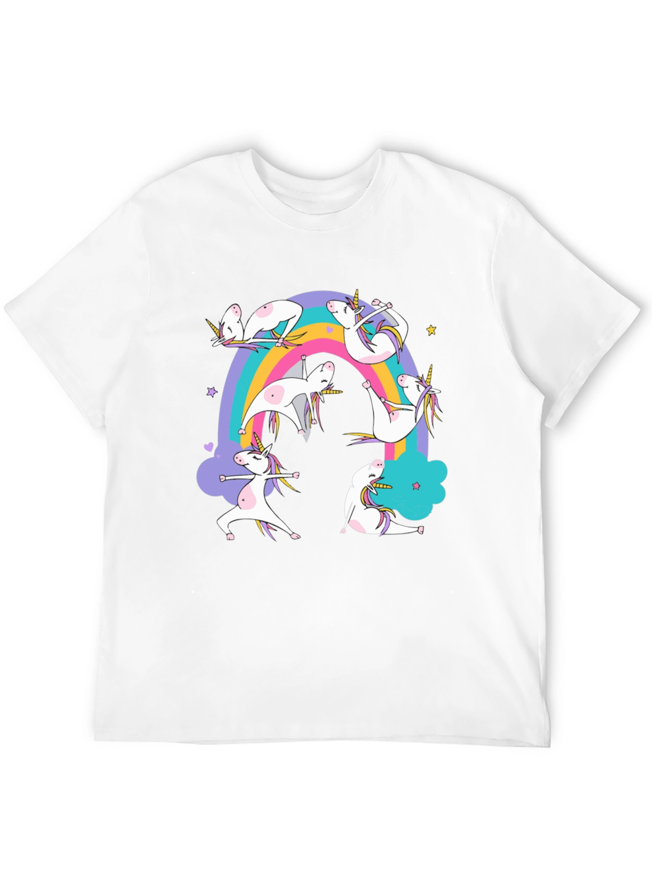 Unicorn Yoga Rainbow T-Shirt
