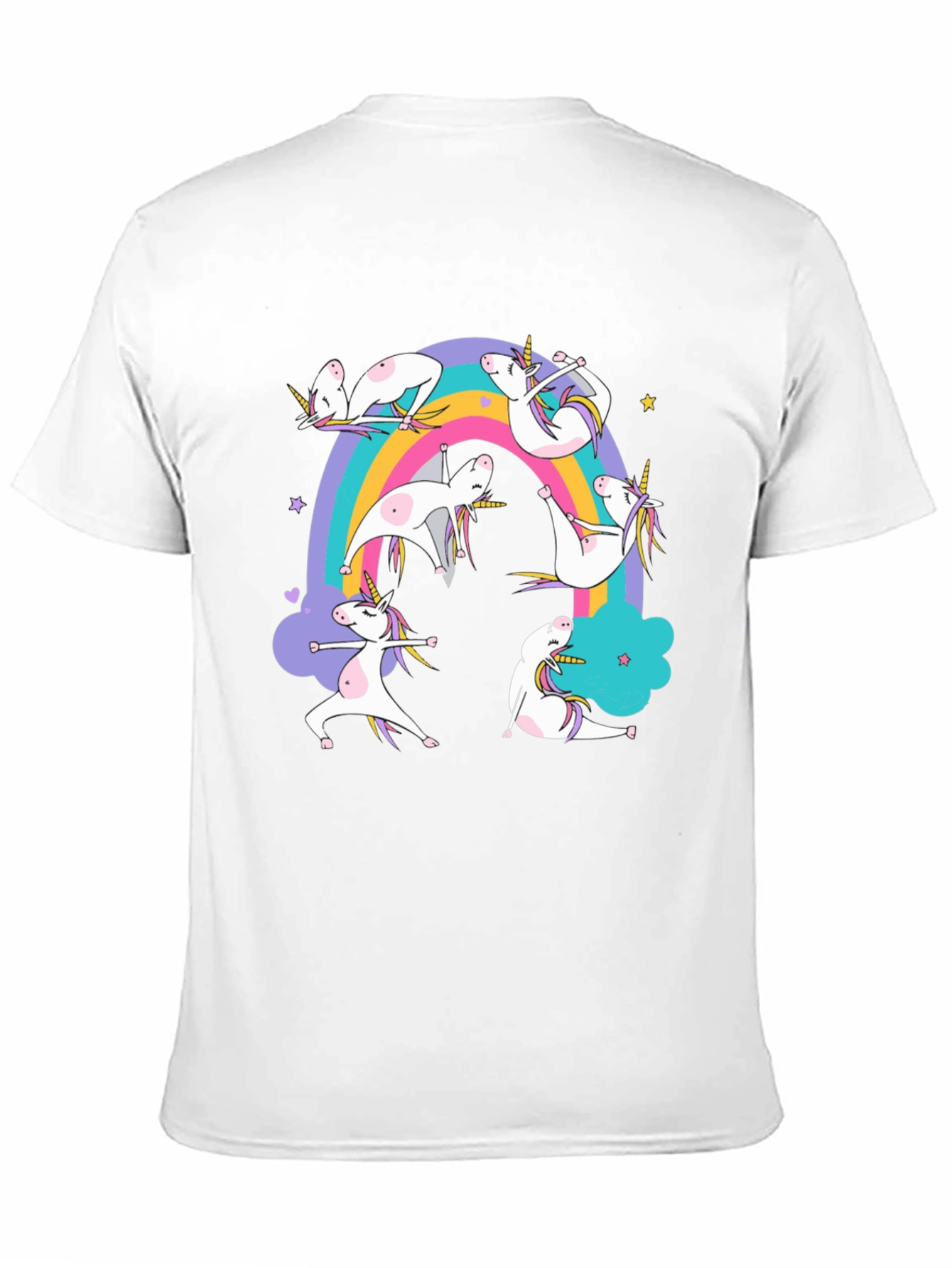 Unicorn Yoga Rainbow T-Shirt