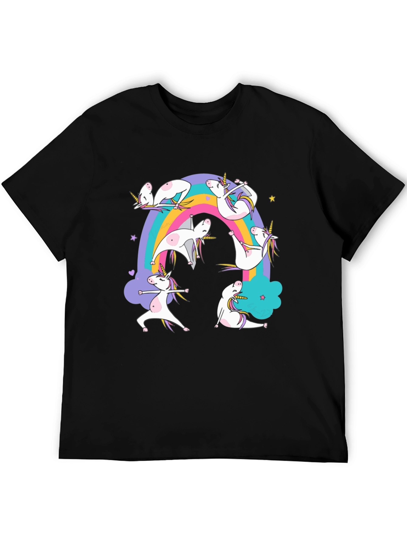 Unicorn Yoga Rainbow T-Shirt