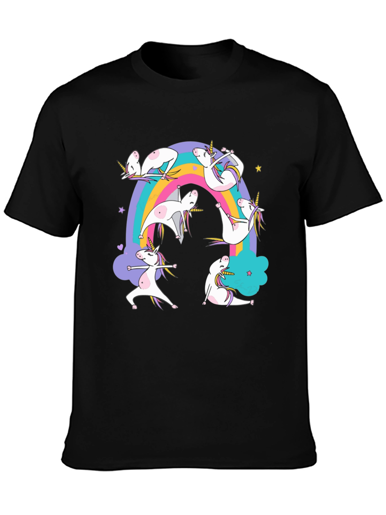 Unicorn Yoga Rainbow T-Shirt