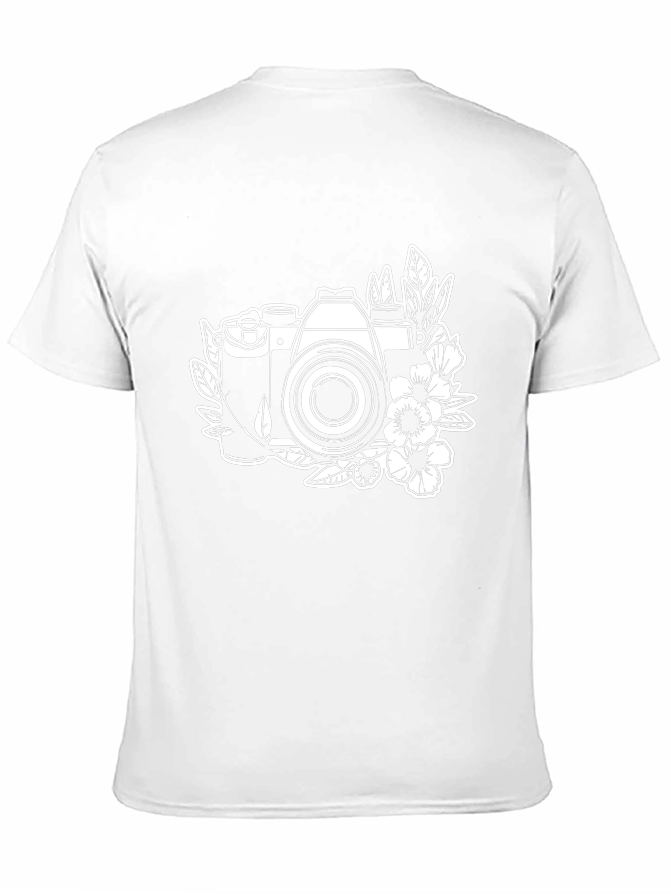 Floral Camera Black Graphic Tee