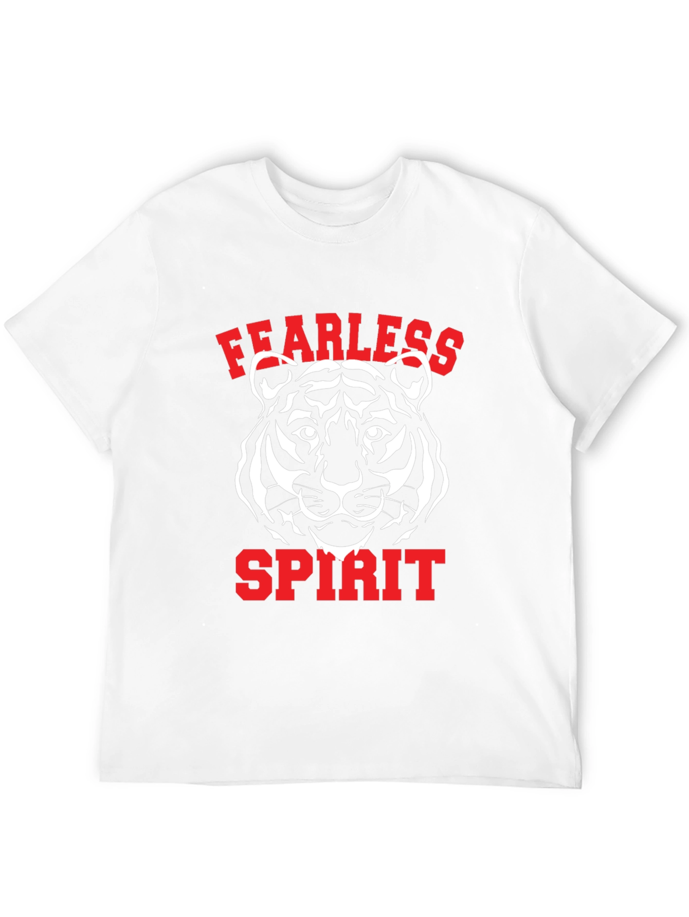 Fearless Spirit Tiger Graphic Tee - Black Cotton T-Shirt