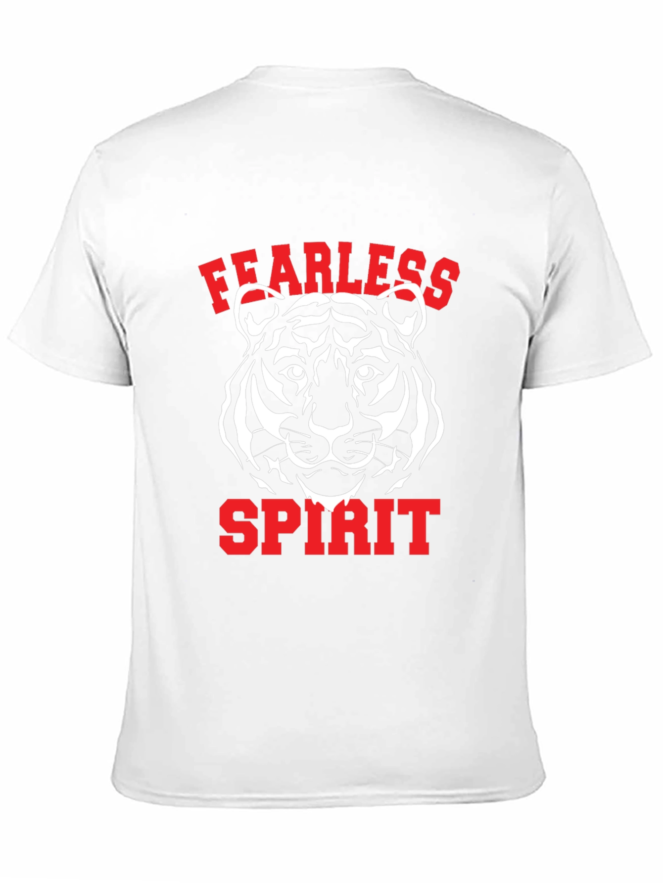 Fearless Spirit Tiger Graphic Tee - Black Cotton T-Shirt