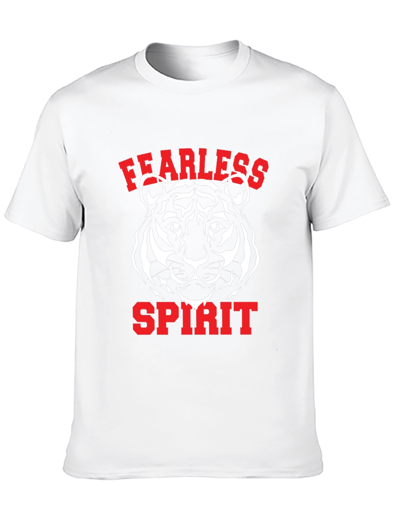 Fearless Spirit Tiger Graphic Tee - Black Cotton T-Shirt