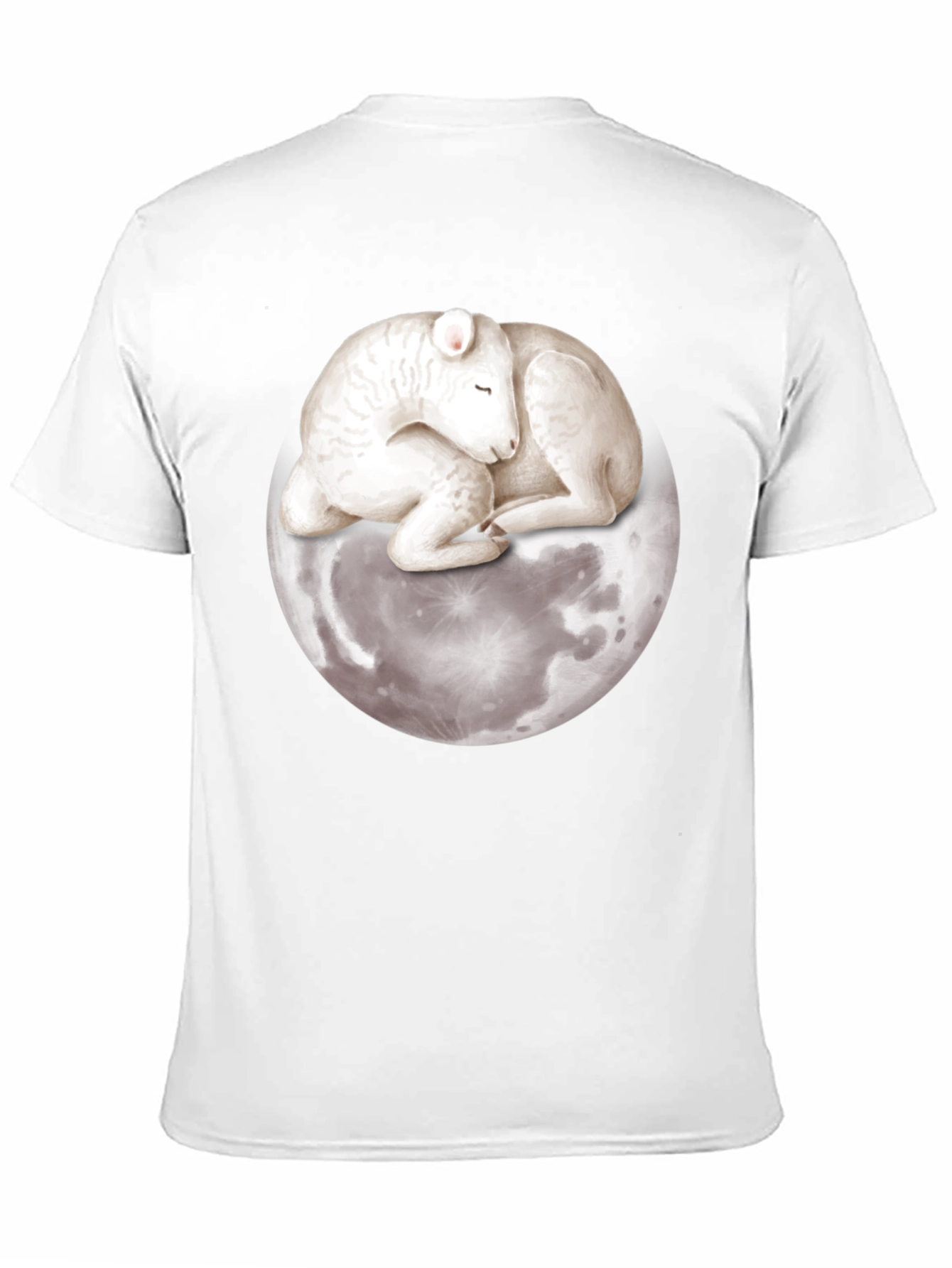 Lamb on Moon Graphic Tee - Unique Design