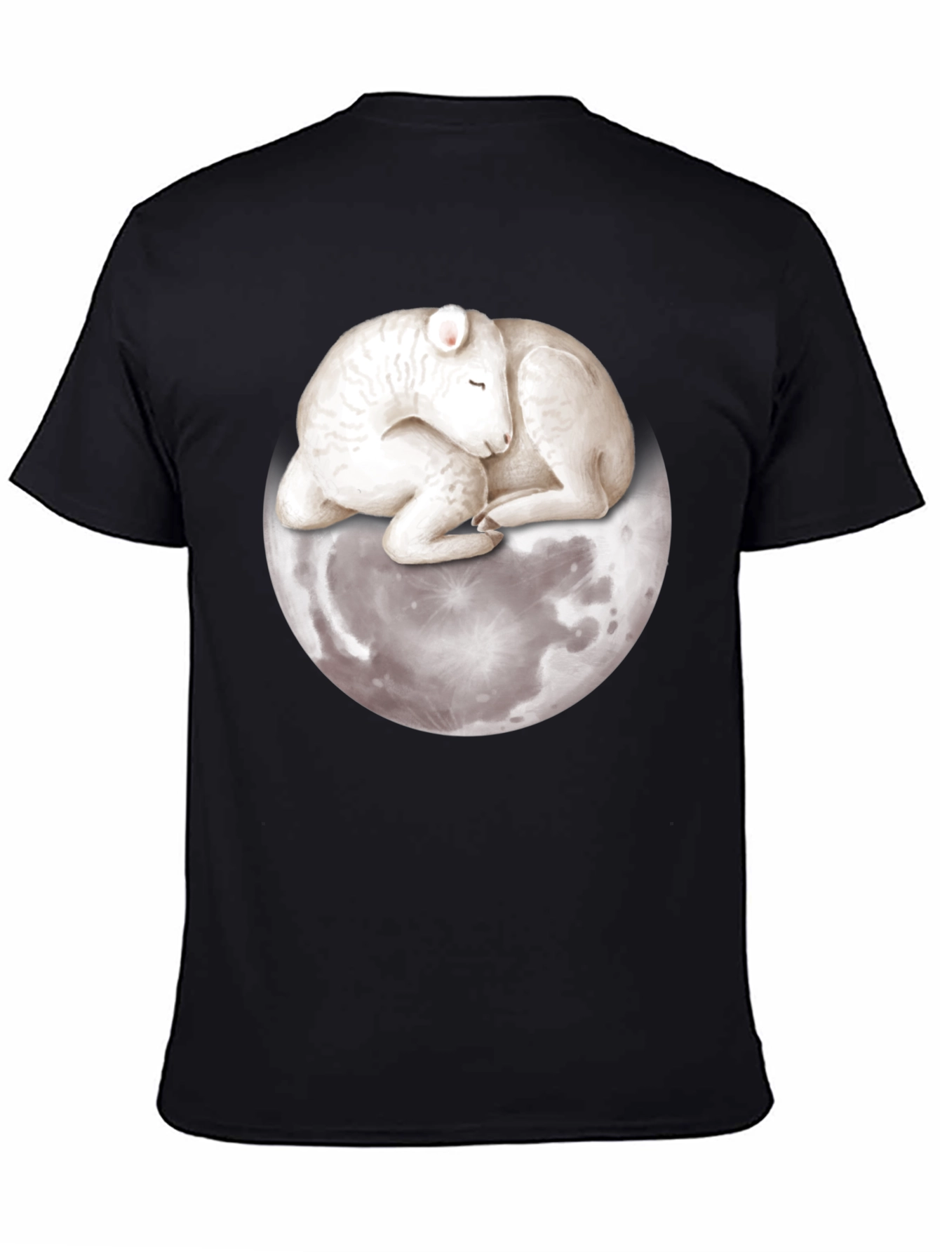 Lamb on Moon Graphic Tee - Unique Design