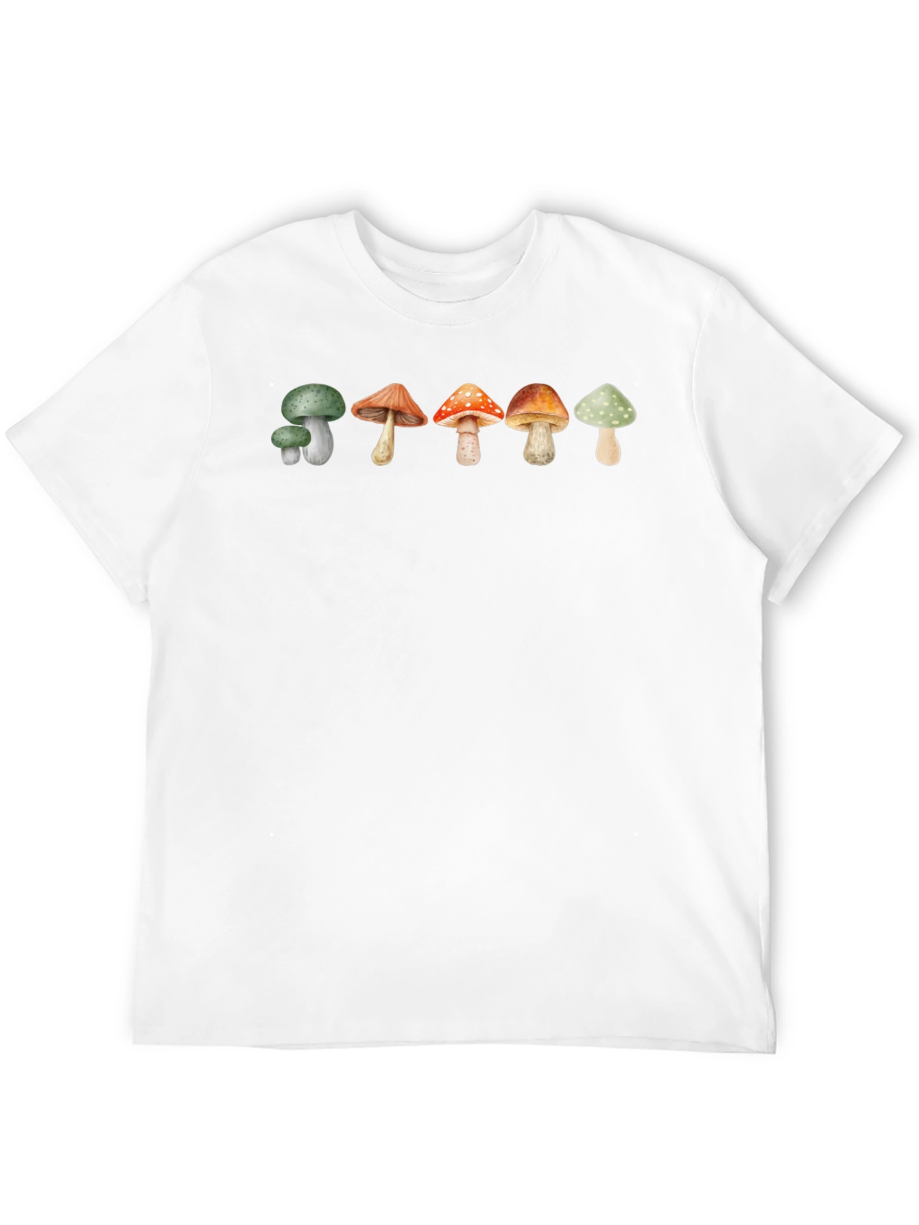 Mushroom Print T-Shirt - Black