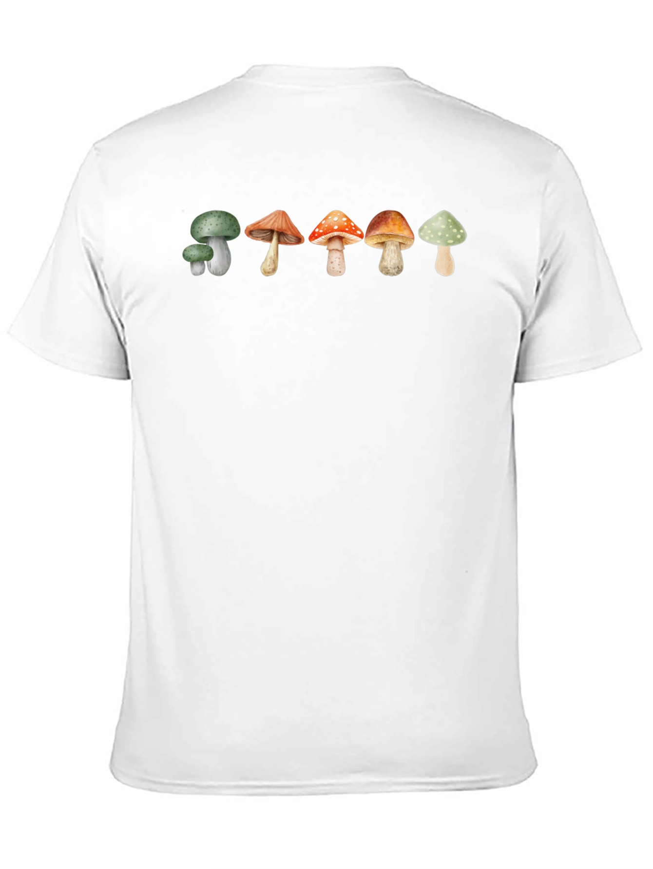Mushroom Print T-Shirt - Black