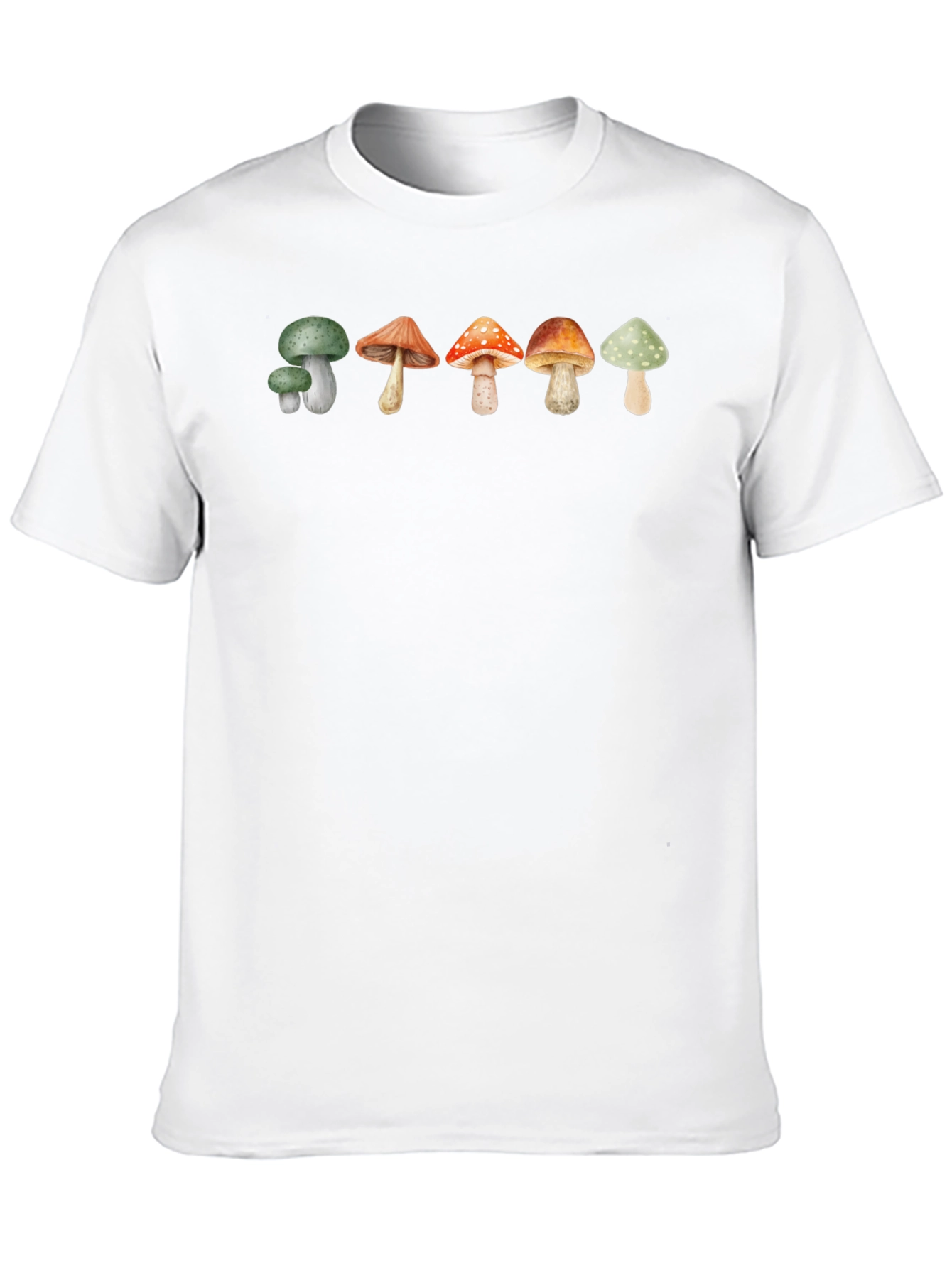 Mushroom Print T-Shirt - Black