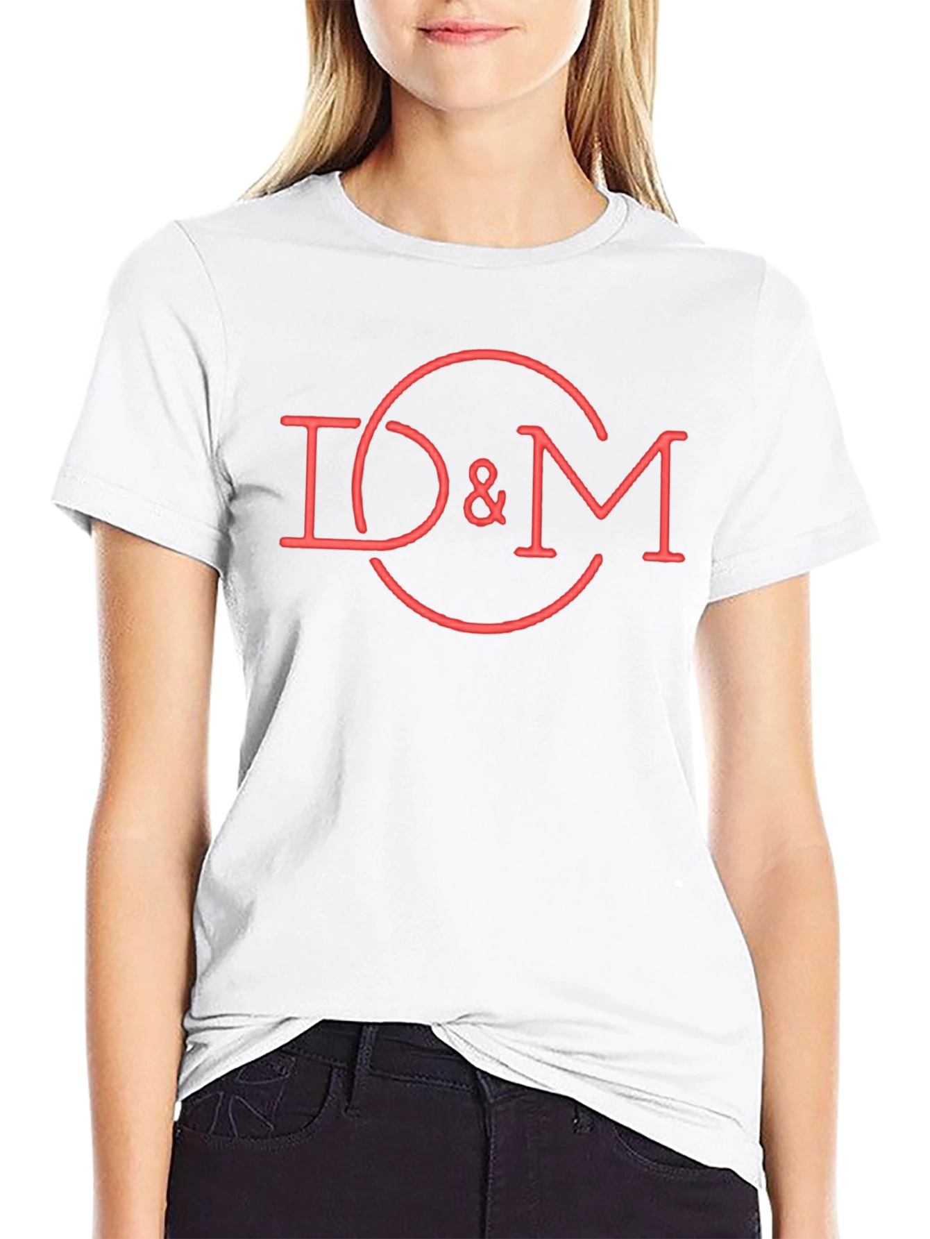 D&M Red Graphic Tee - Cool Casual Cotton T-Shirt