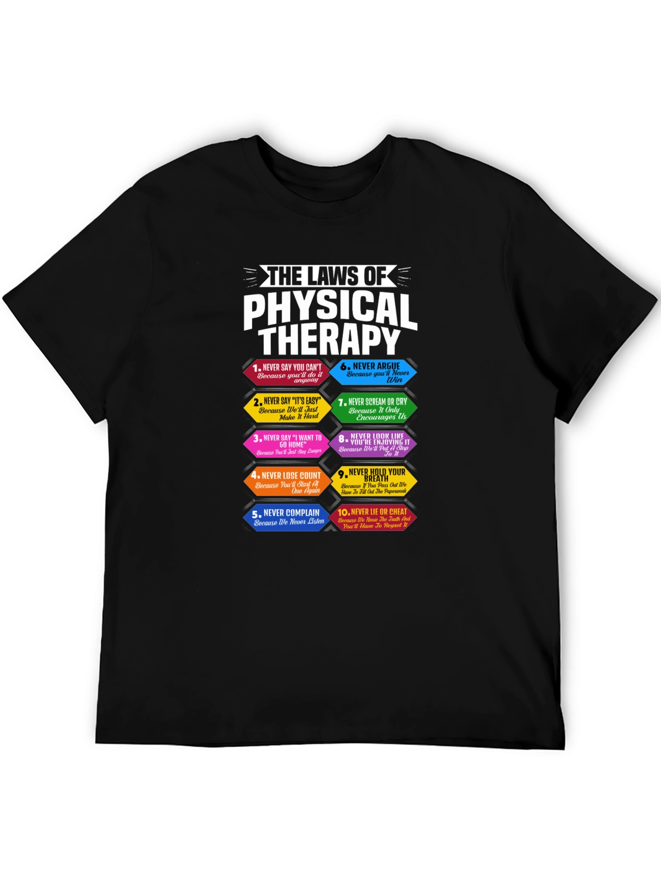Physical Therapy Laws T-Shirt Funny PT Gift