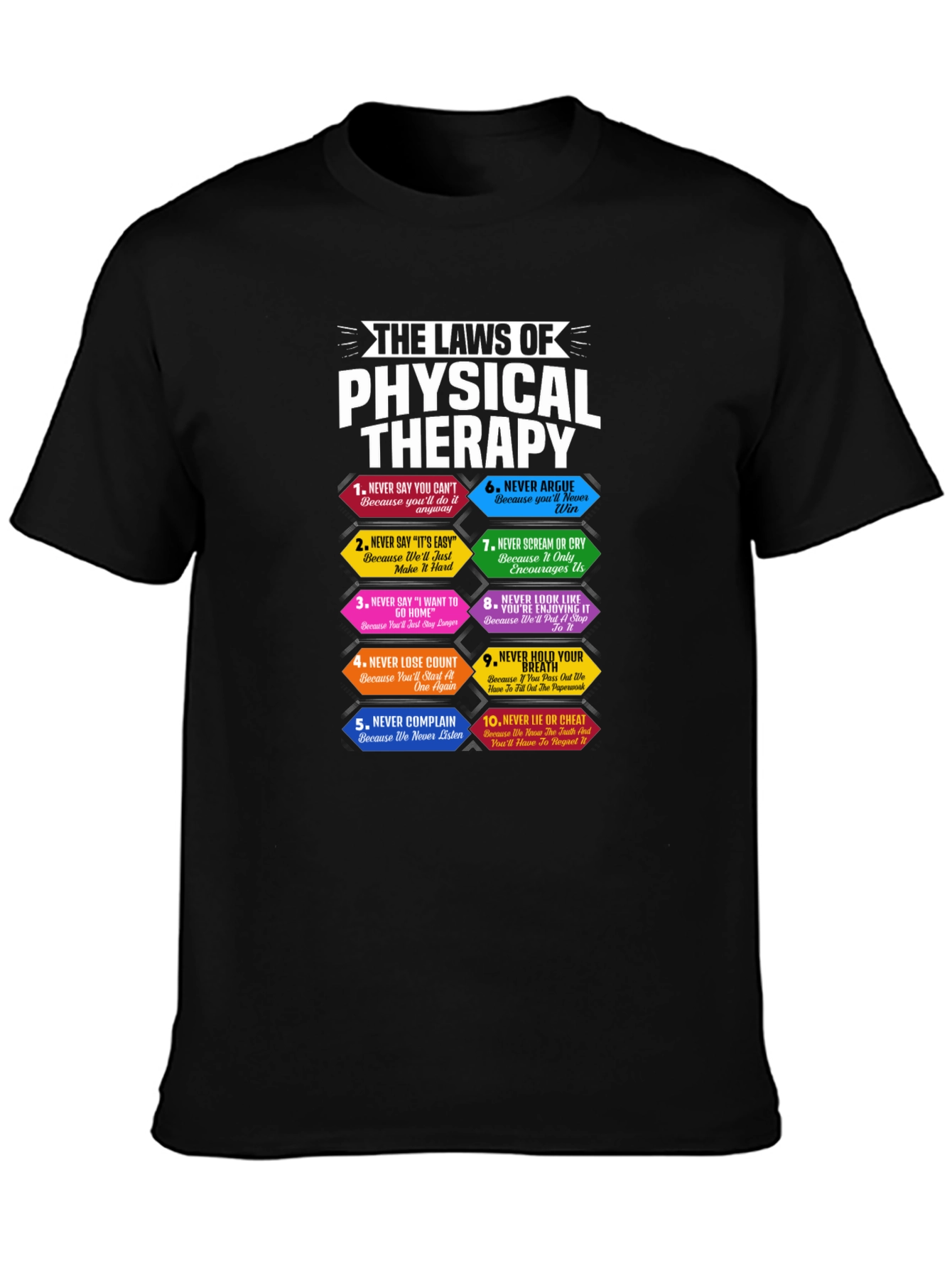 Physical Therapy Laws T-Shirt Funny PT Gift