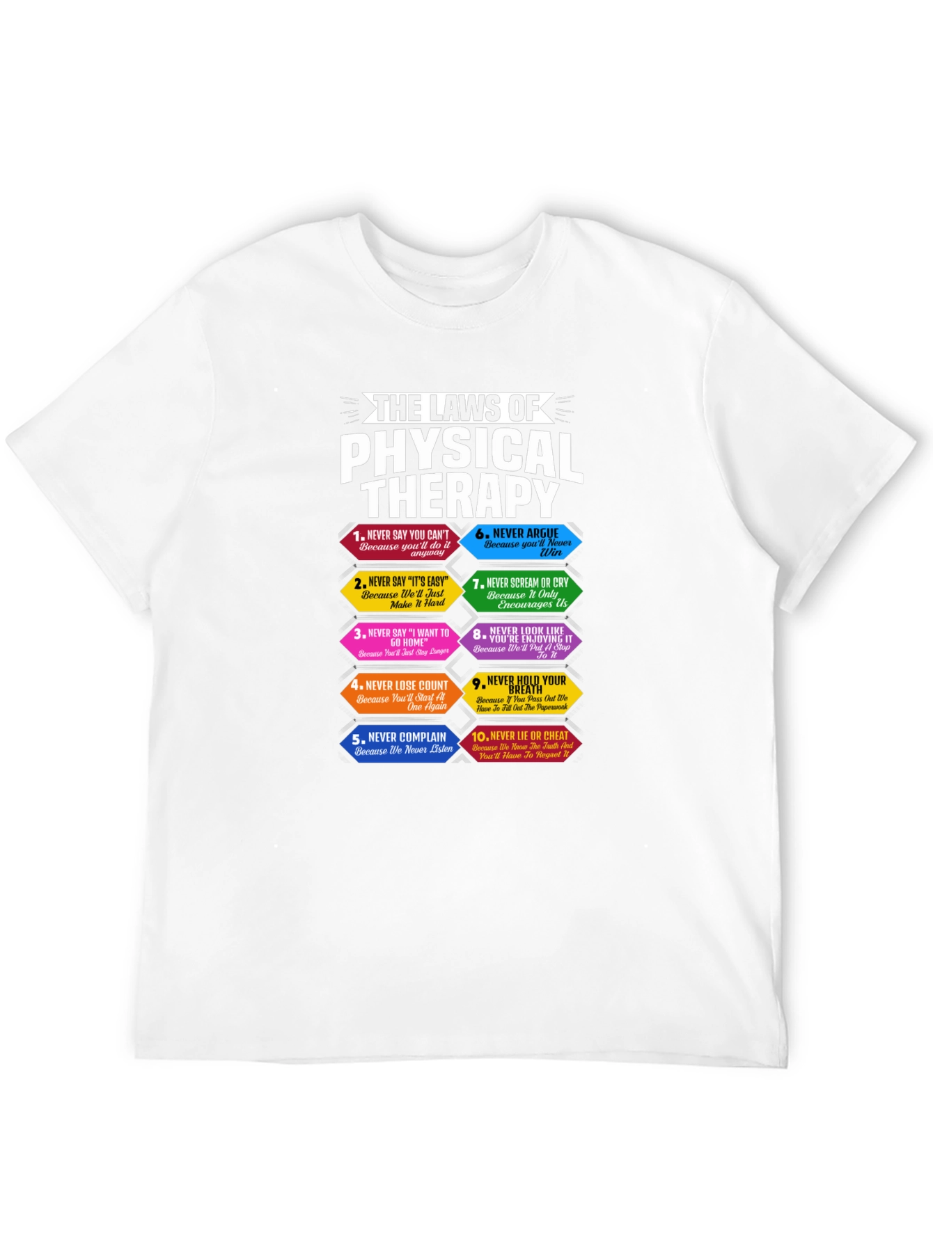 Physical Therapy Laws T-Shirt Funny PT Gift