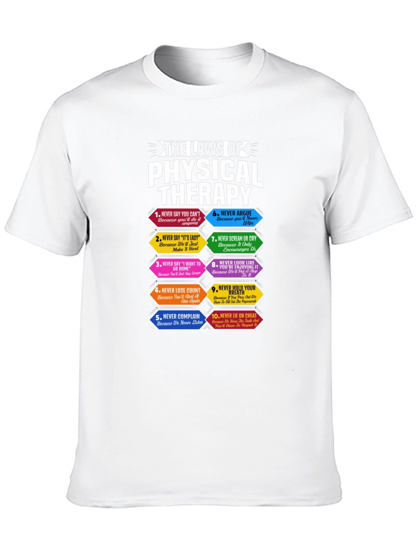 Physical Therapy Laws T-Shirt Funny PT Gift