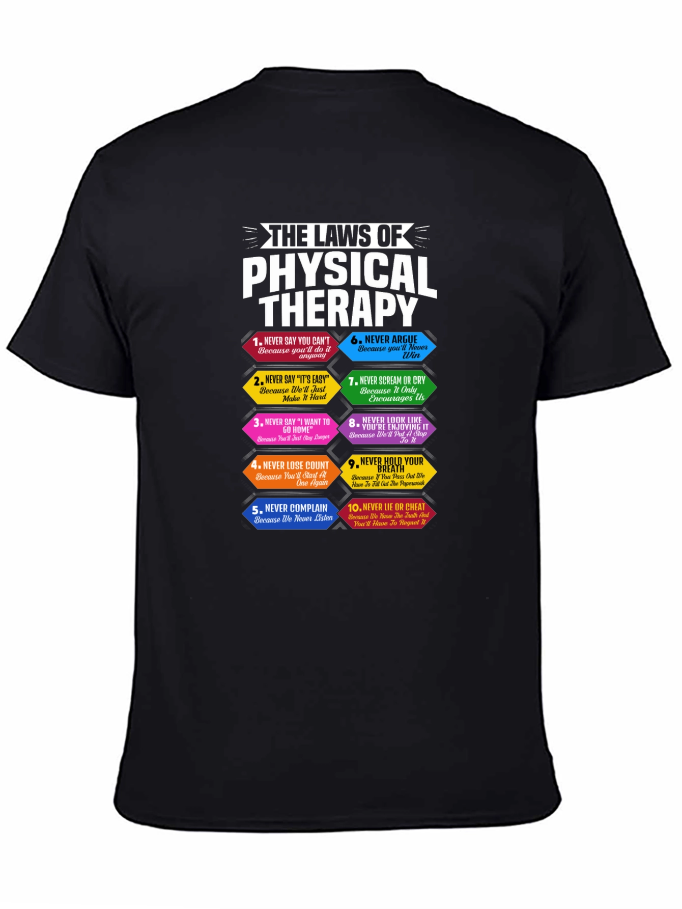 Physical Therapy Laws T-Shirt Funny PT Gift