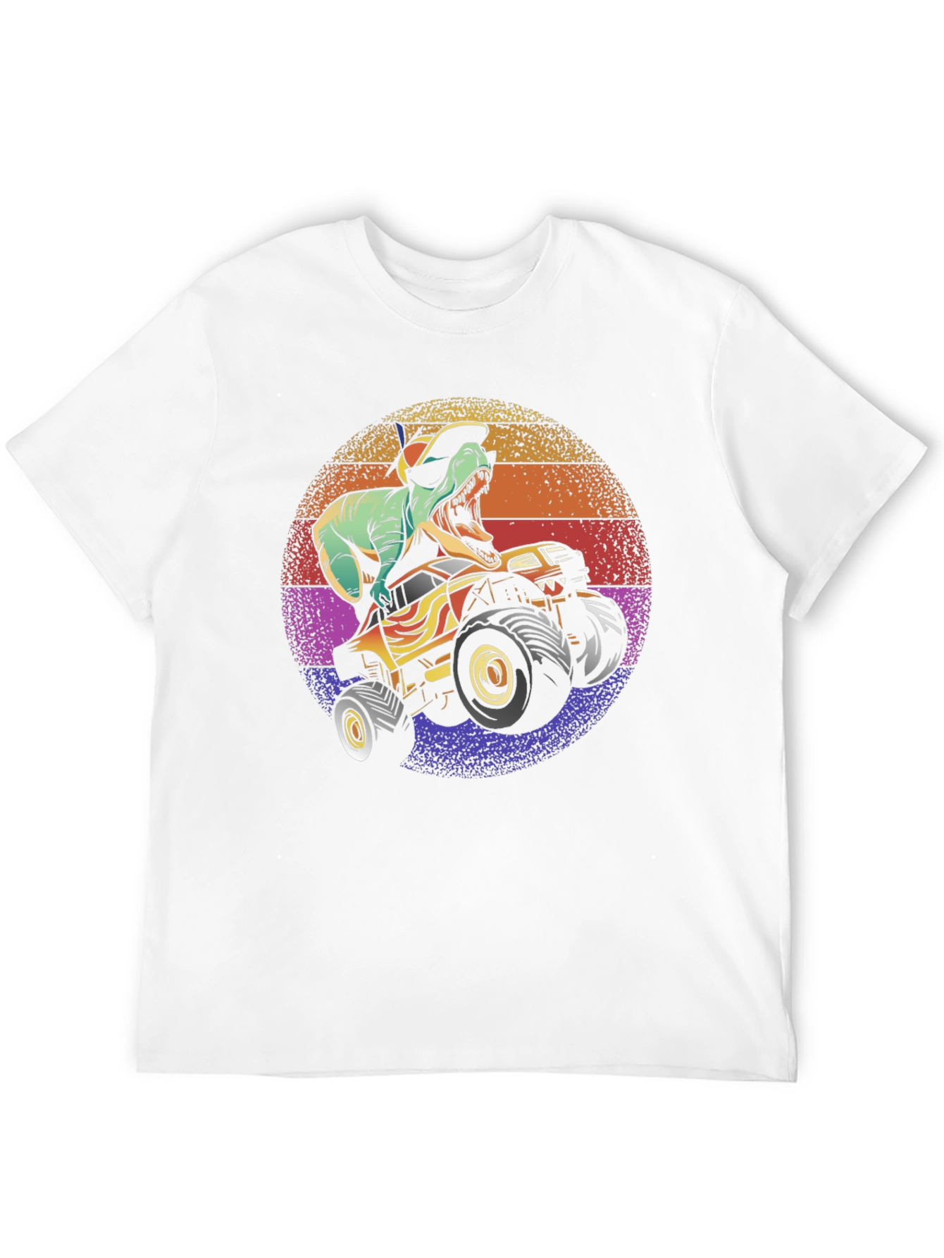 Dino Monster Truck Graphic Tee - Black