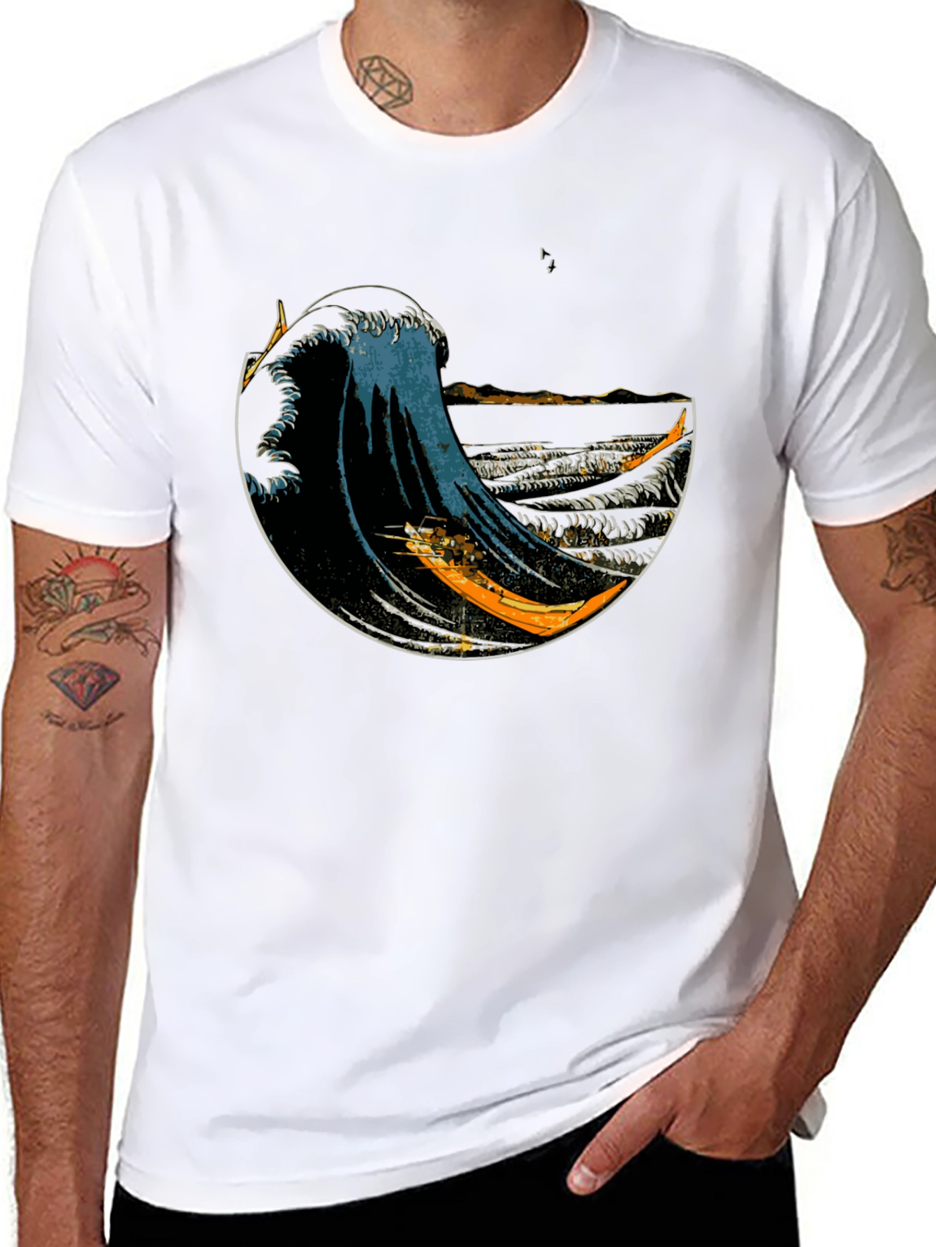 Great Wave Black T-Shirt - Japanese Art Tee