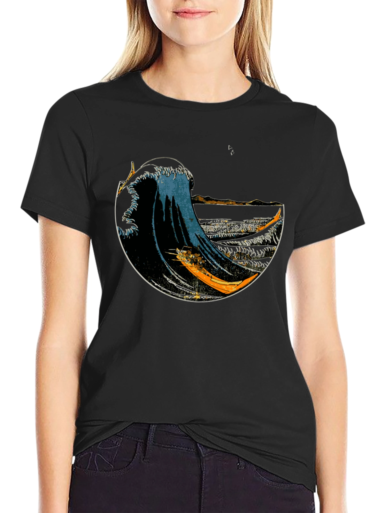 Great Wave Black T-Shirt - Japanese Art Tee