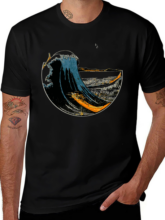 Great Wave Black T-Shirt - Japanese Art Tee