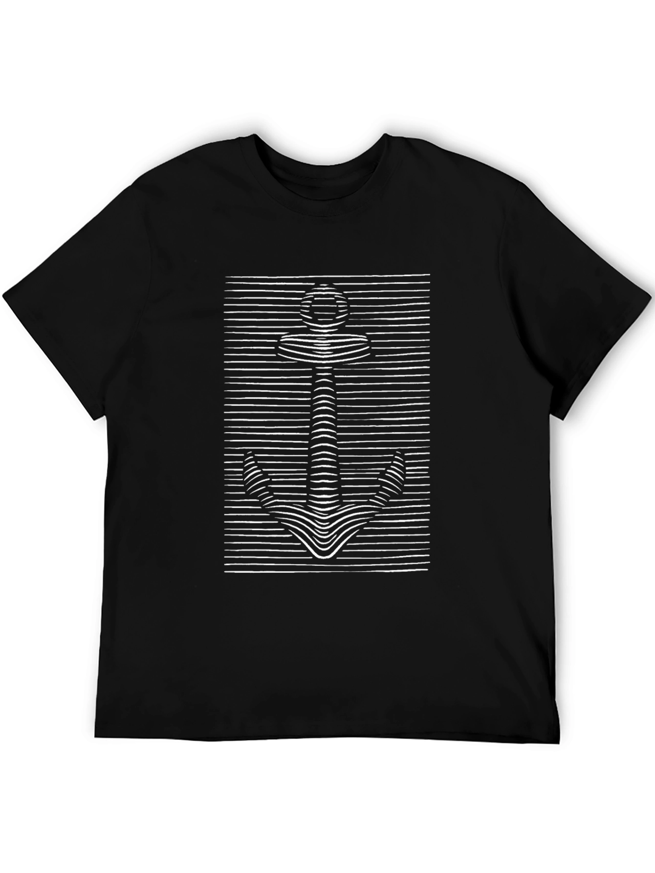 Optical Illusion Anchor Graphic T-Shirt